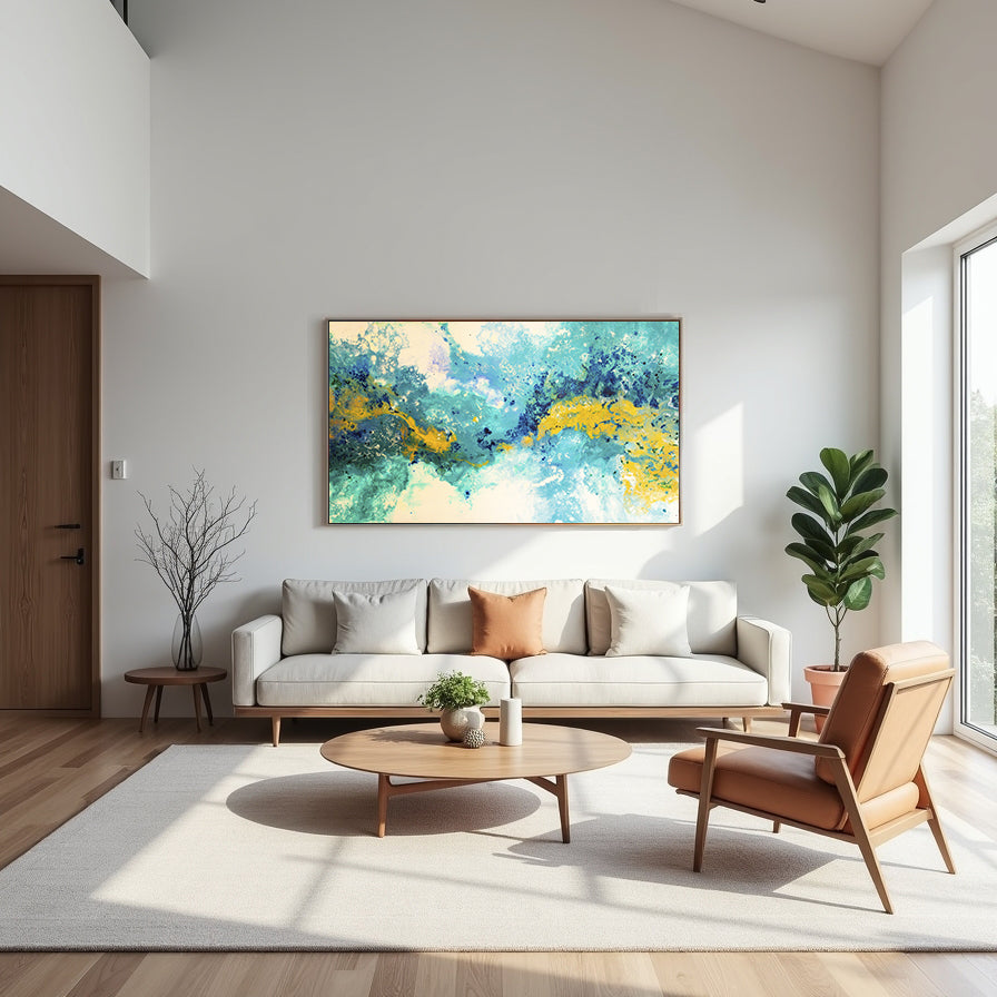 Original painting on Canvas, "Silent Cries of the Ocean" series 70х120cm LV3