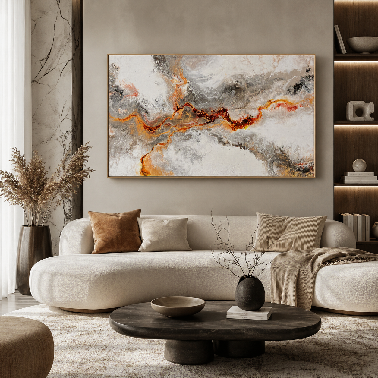 Contemporary Wall Art Painting, "Silent Cries of the Ocean" series 70х120cm LV4