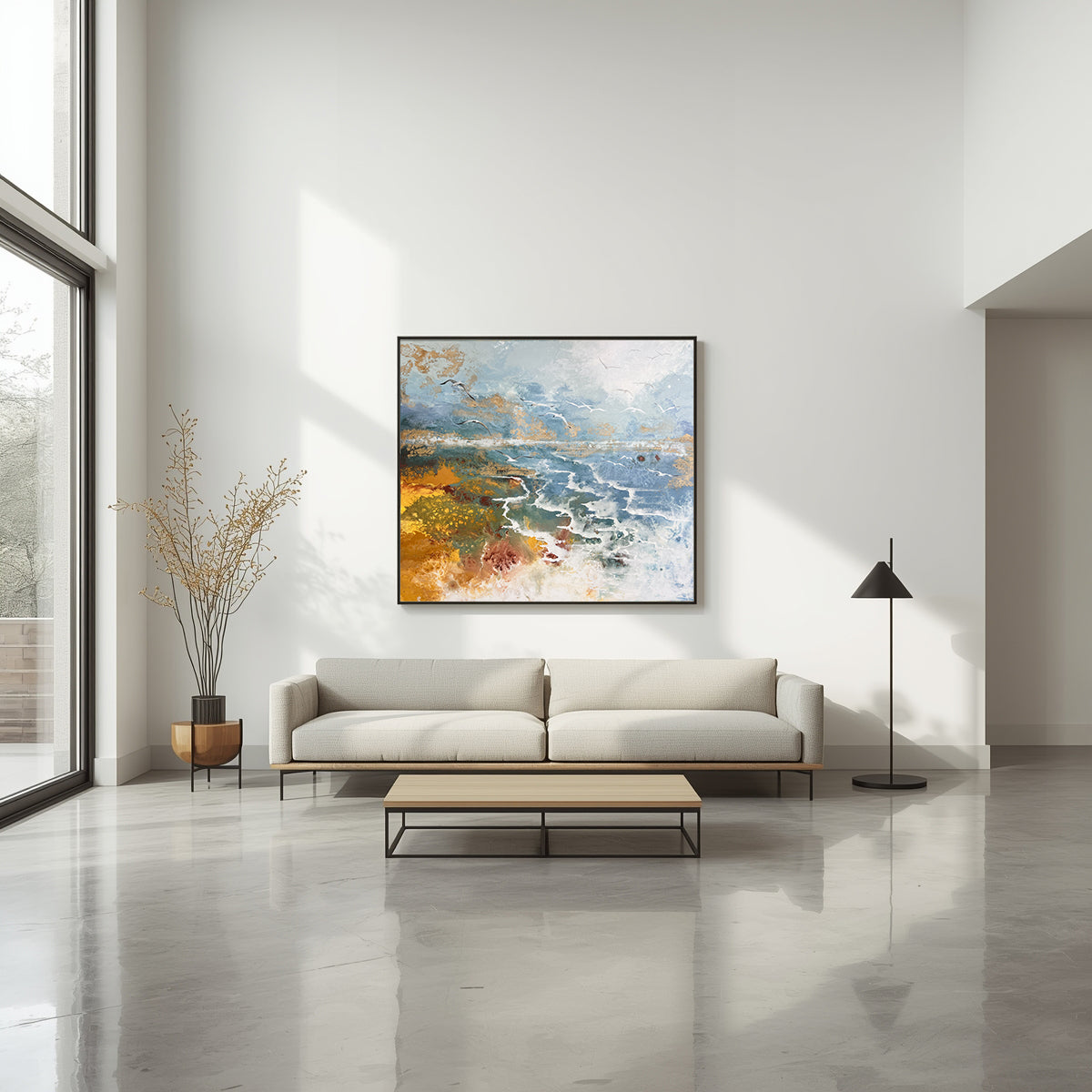 Original painting on Canvas, "Silent Cries of the Ocean" series 80х90cm LV9