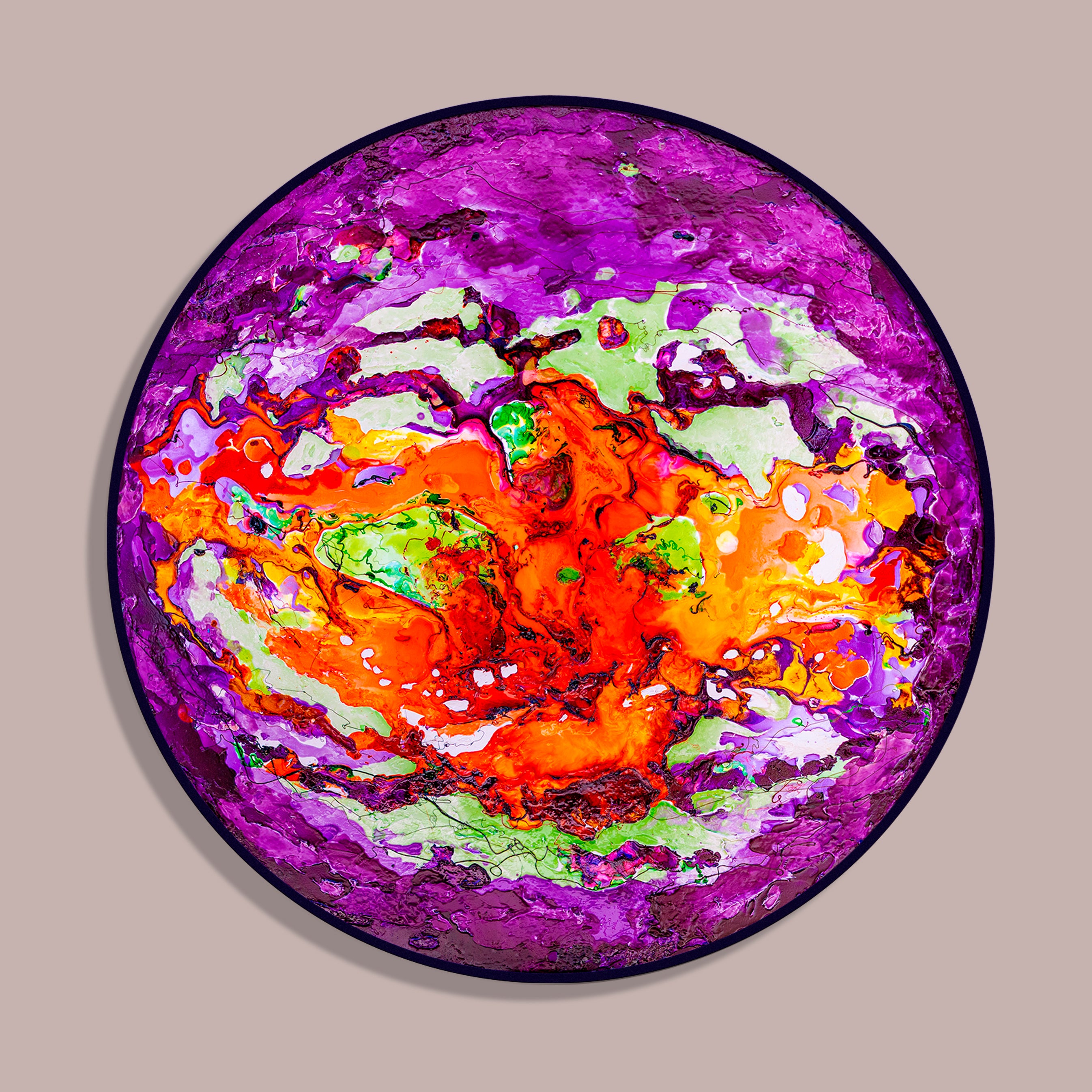 Moltenism, Original painting on canvas, 90x90cm, Round, MO21