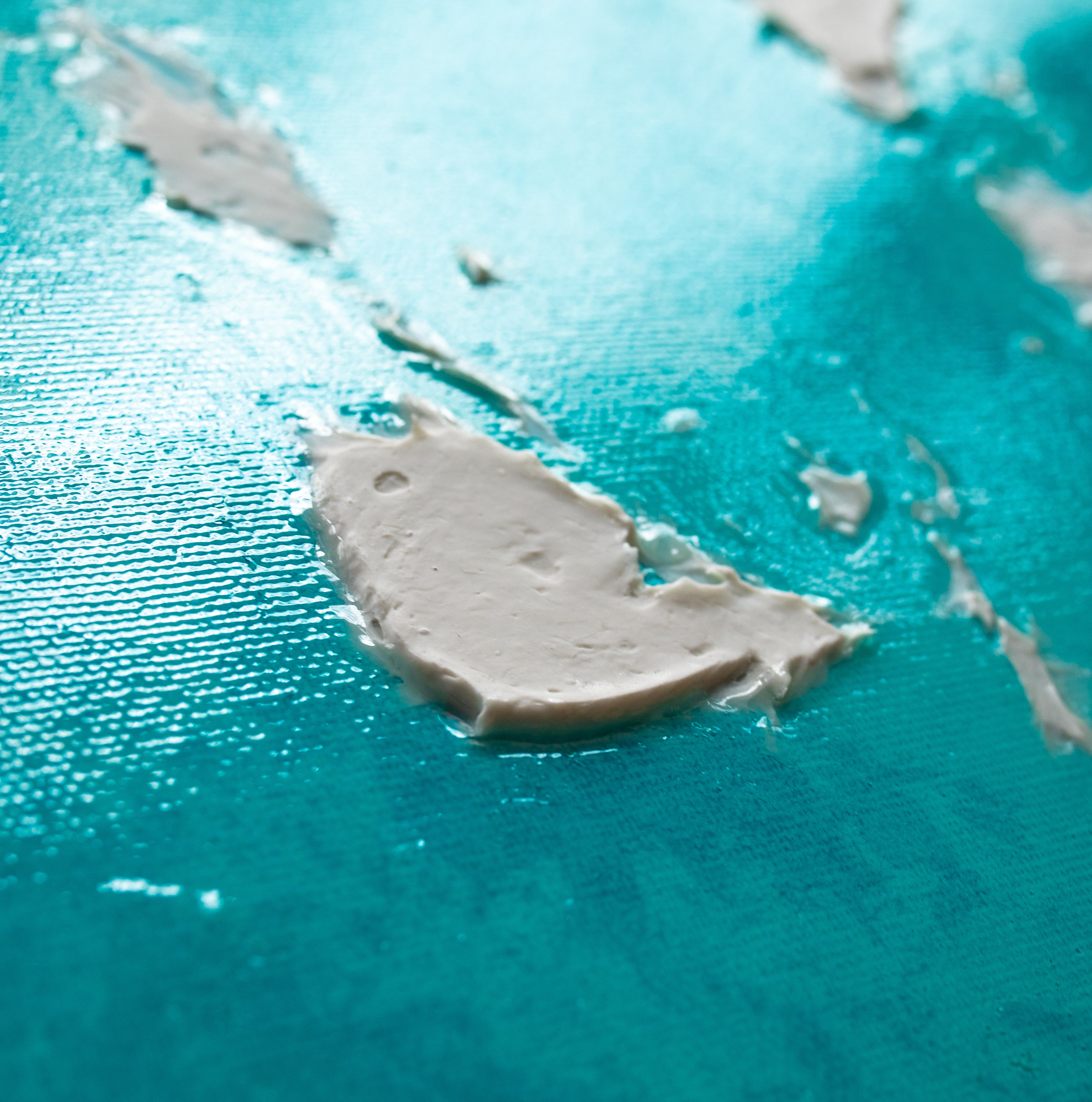 Liquid glass, Original painting on canvas, 30x30cm, Into The Blue M10