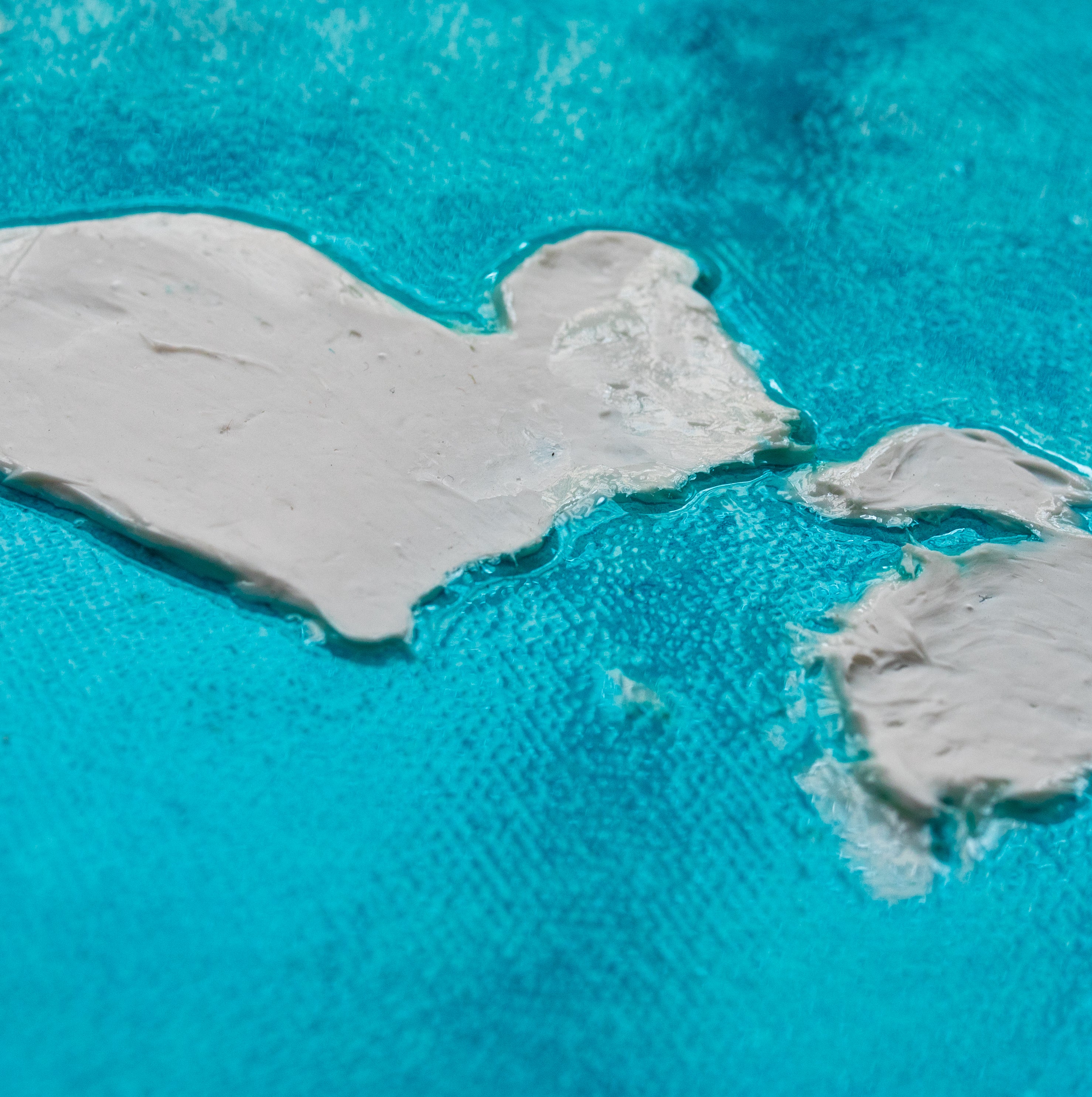 Liquid glass, Original painting on canvas, 30x30cm, Into The Blue M9