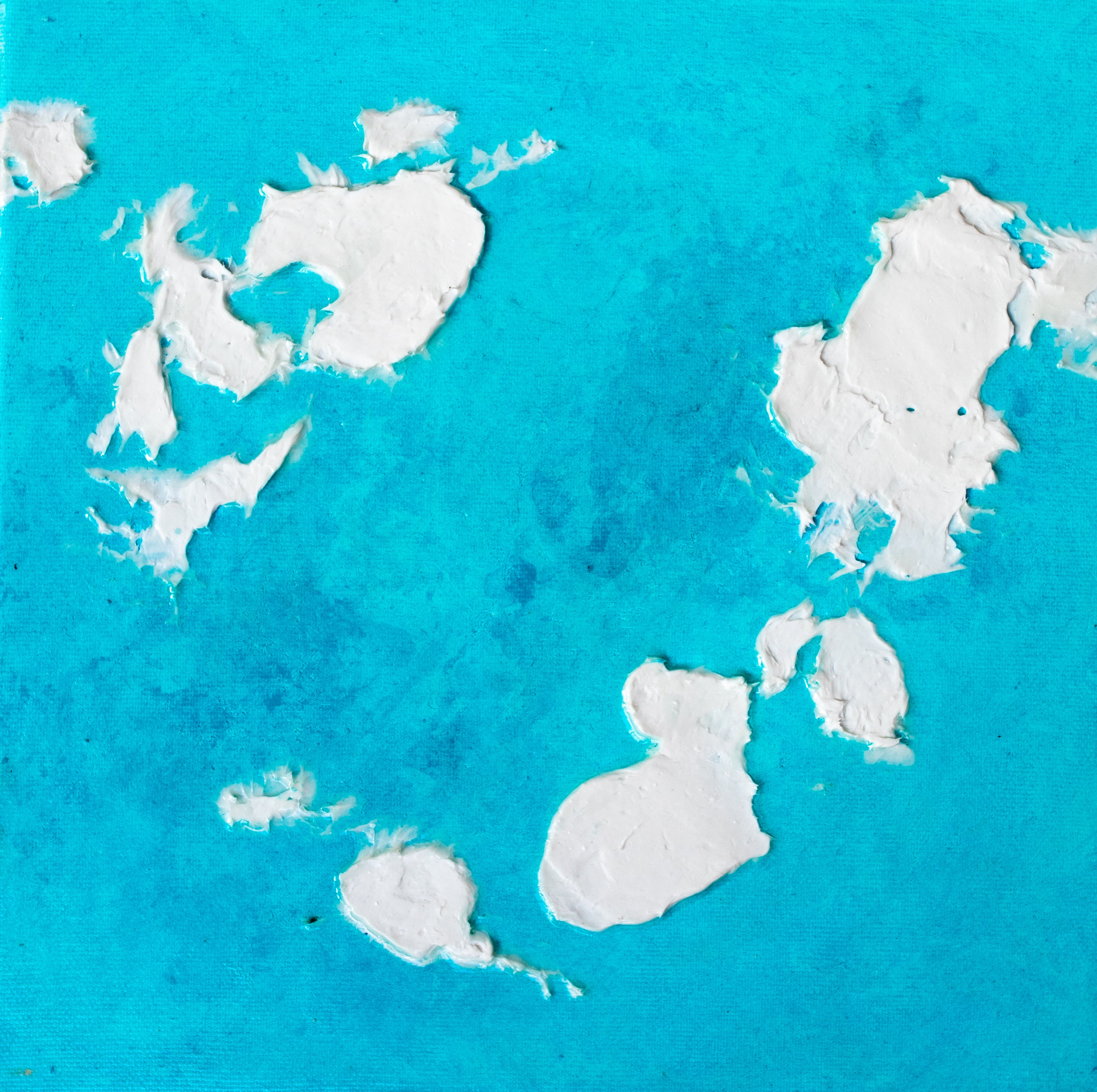 Liquid glass, Original painting on canvas, 30x30cm, Into The Blue M9