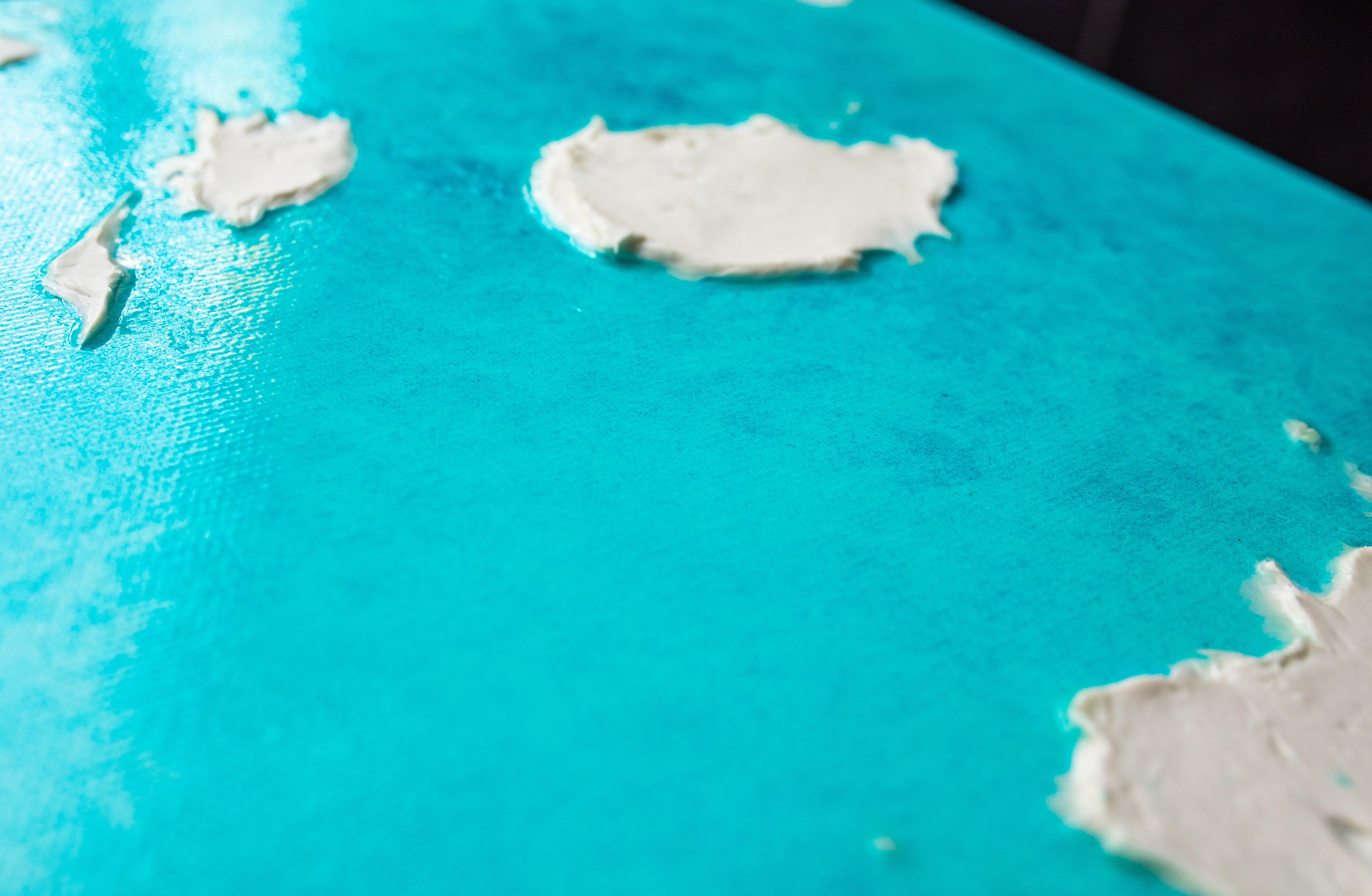 Liquid glass, Original painting on canvas, 30x30cm, Into The Blue M9