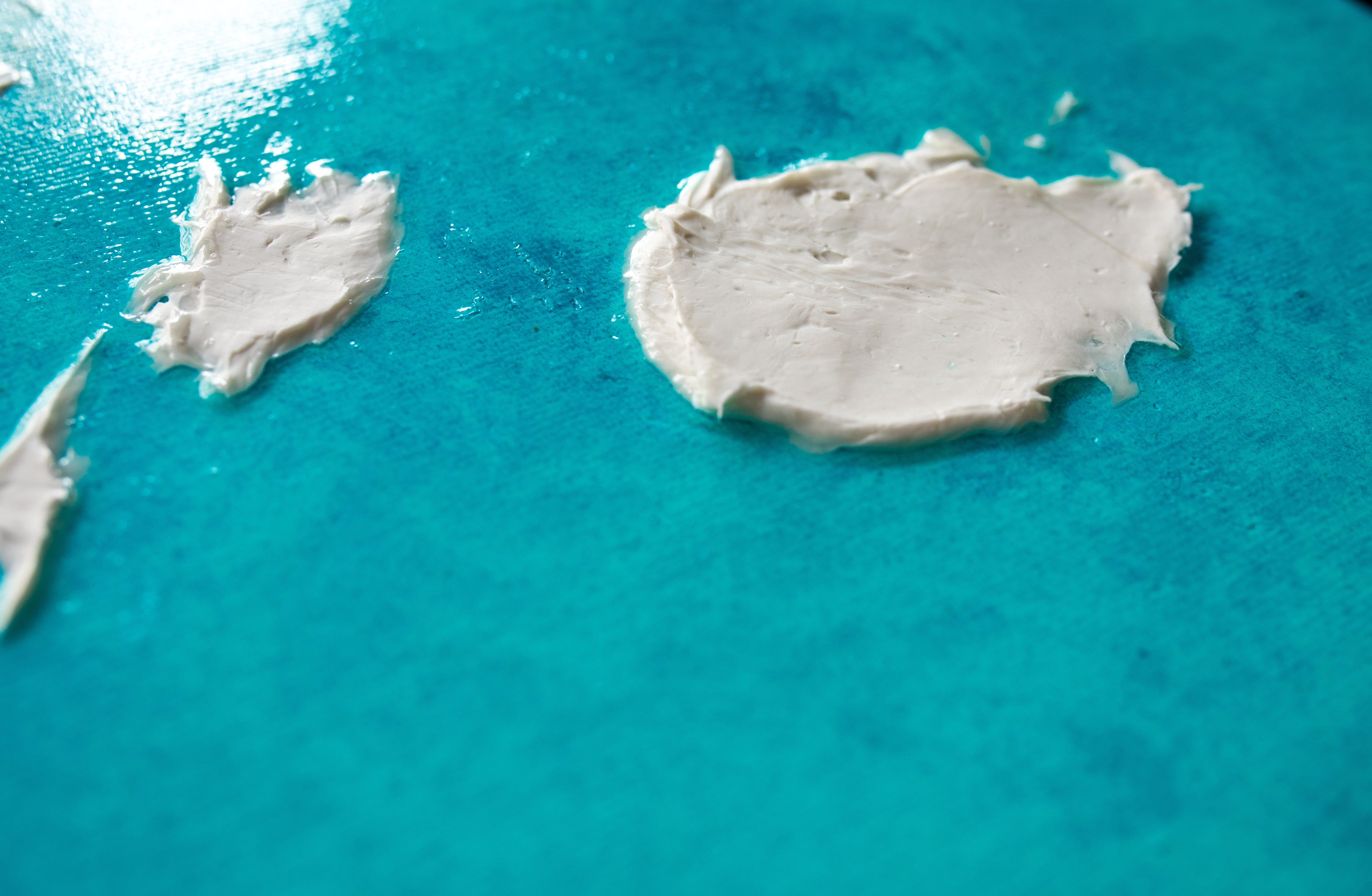 Liquid glass, Original painting on canvas, 30x30cm, Into The Blue M9