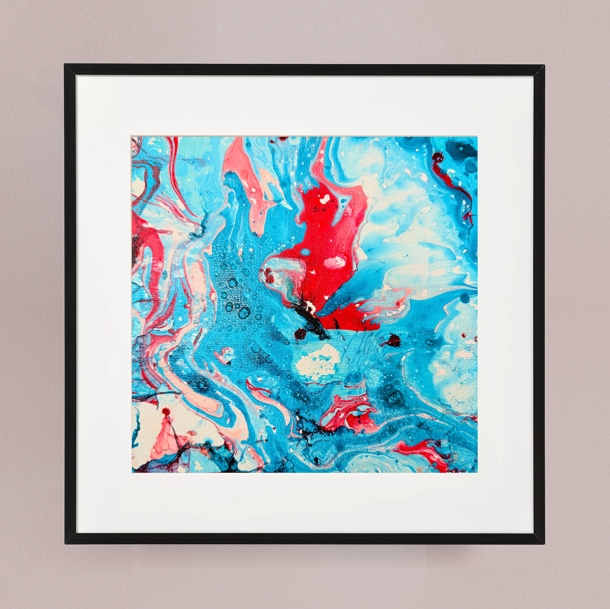 Liquid glass, Original painting on canvas, 20x20cm, Sea VI19