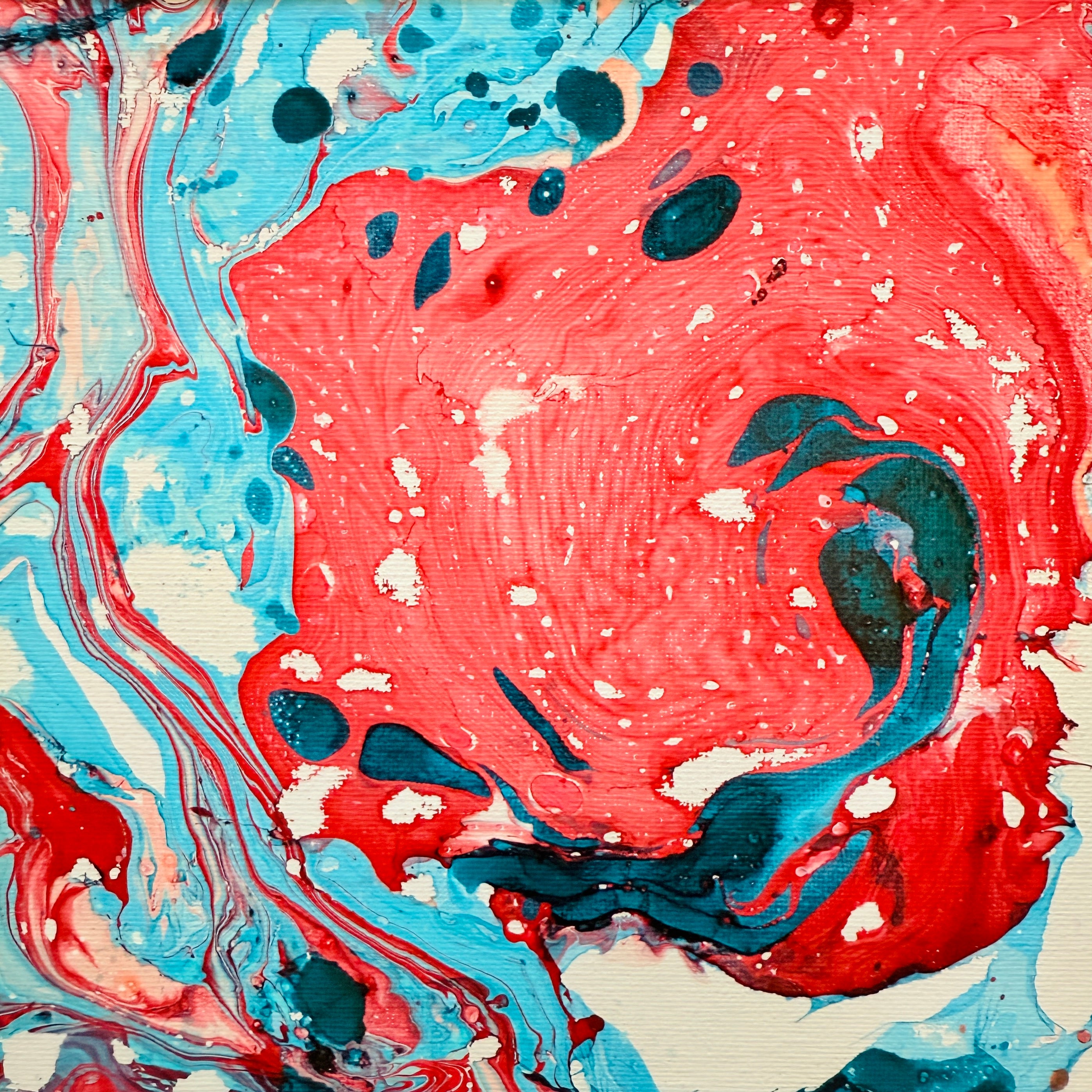 Liquid glass, Original painting on canvas, 20x20cm, Sea VI23