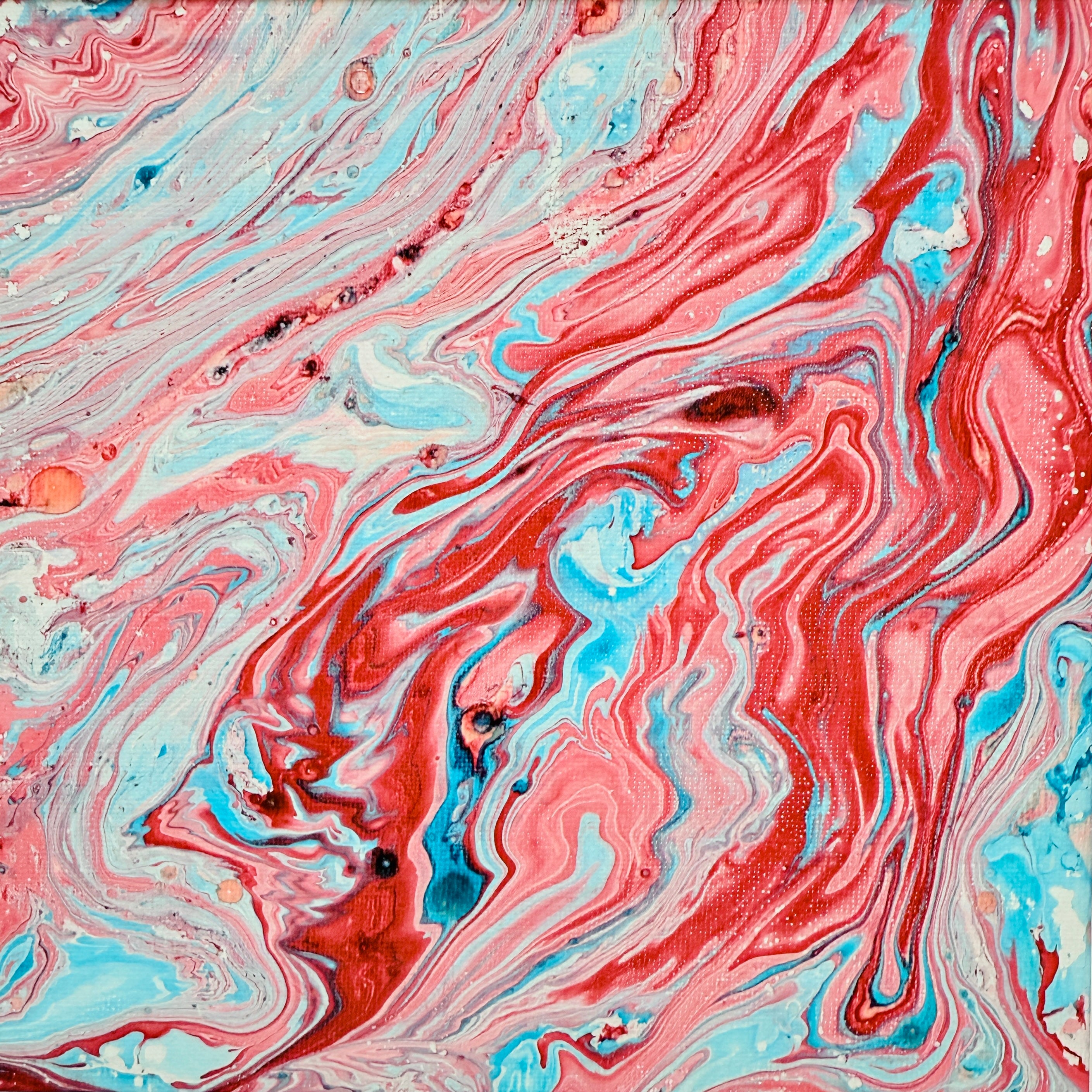 Liquid glass, Original painting on canvas, 20x20cm, Sea VI25