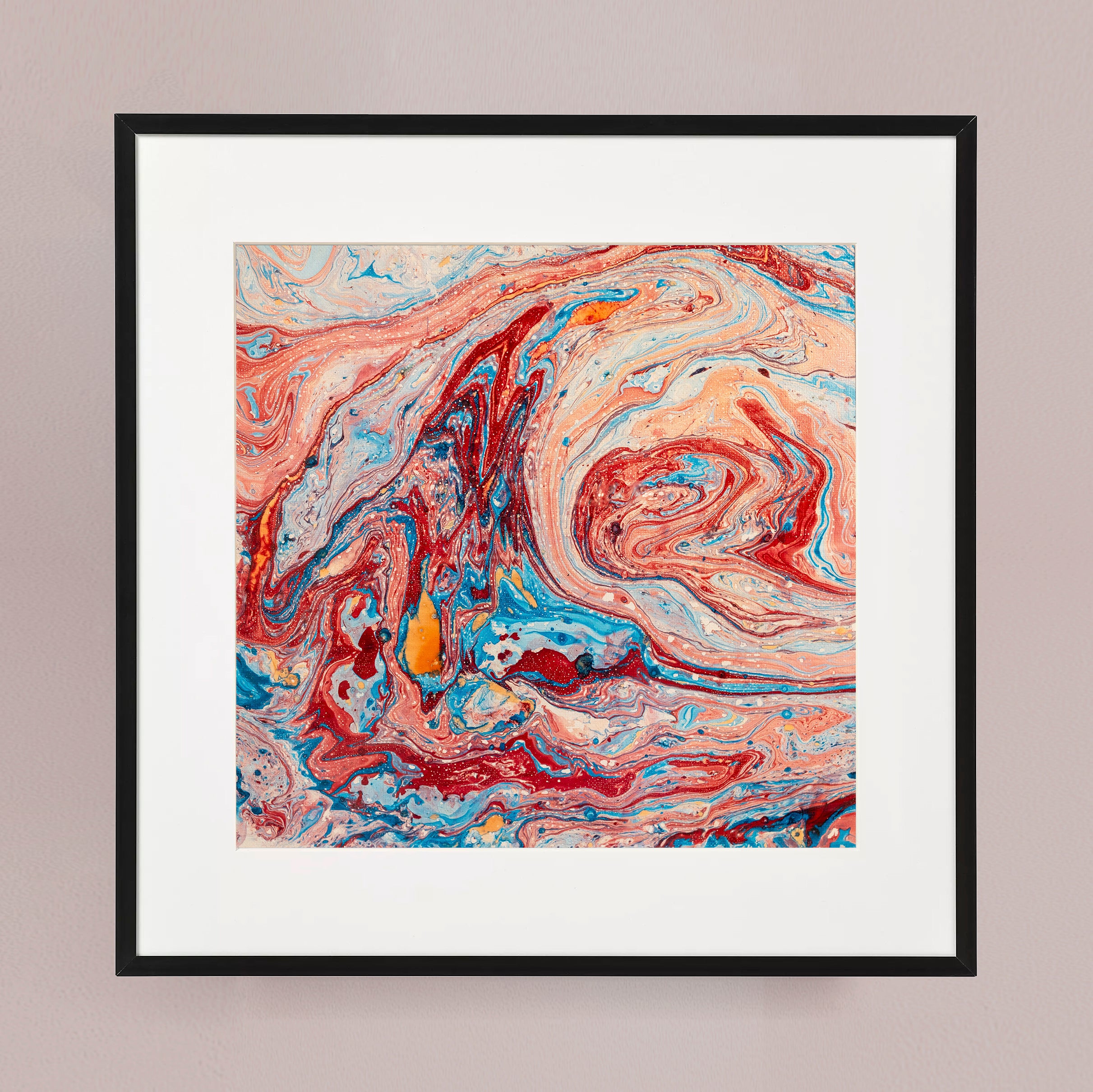 Liquid glass, Original painting on canvas, 30x30cm, Sea VI27