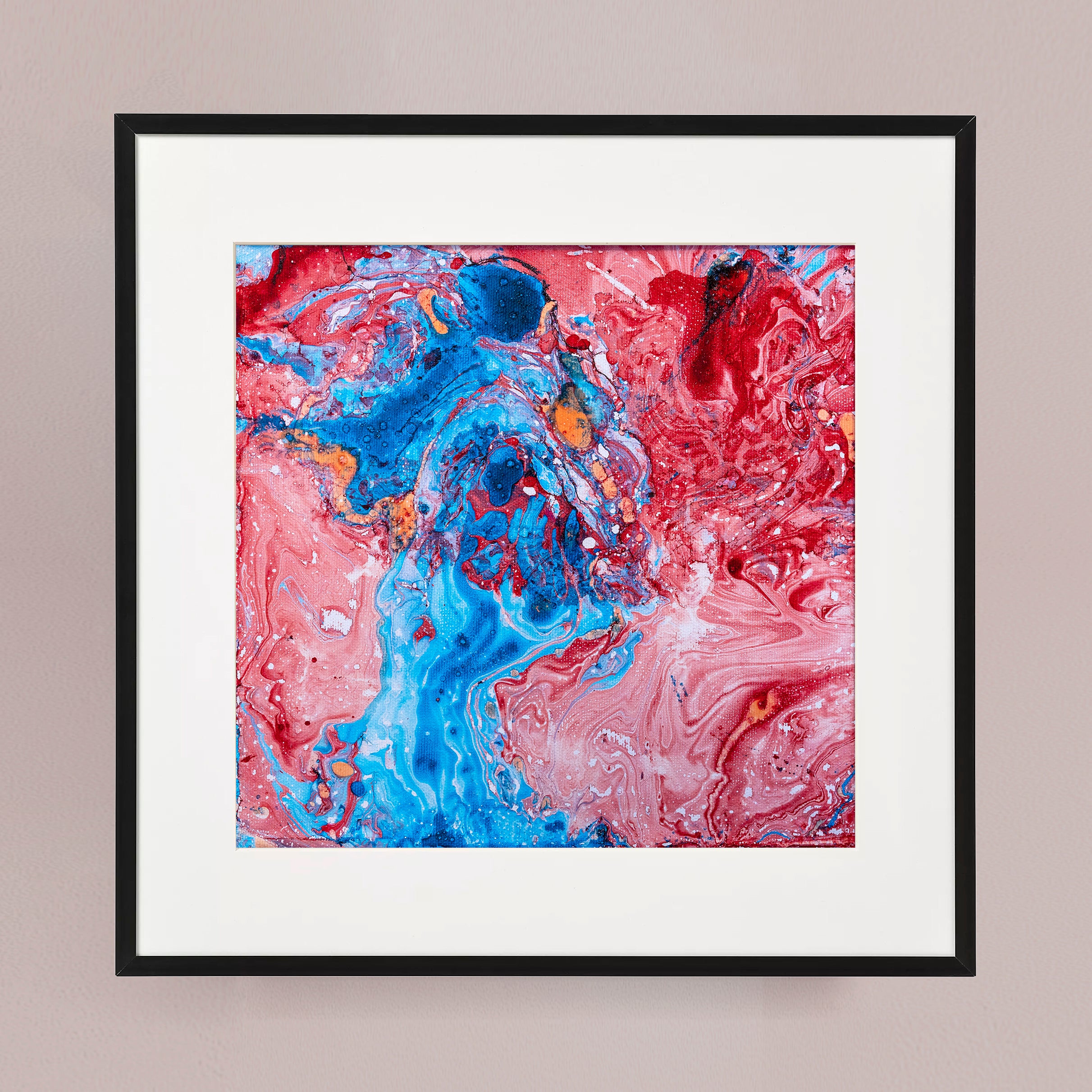 Liquid glass, Original painting on canvas, 30x30cm, Sea VI28