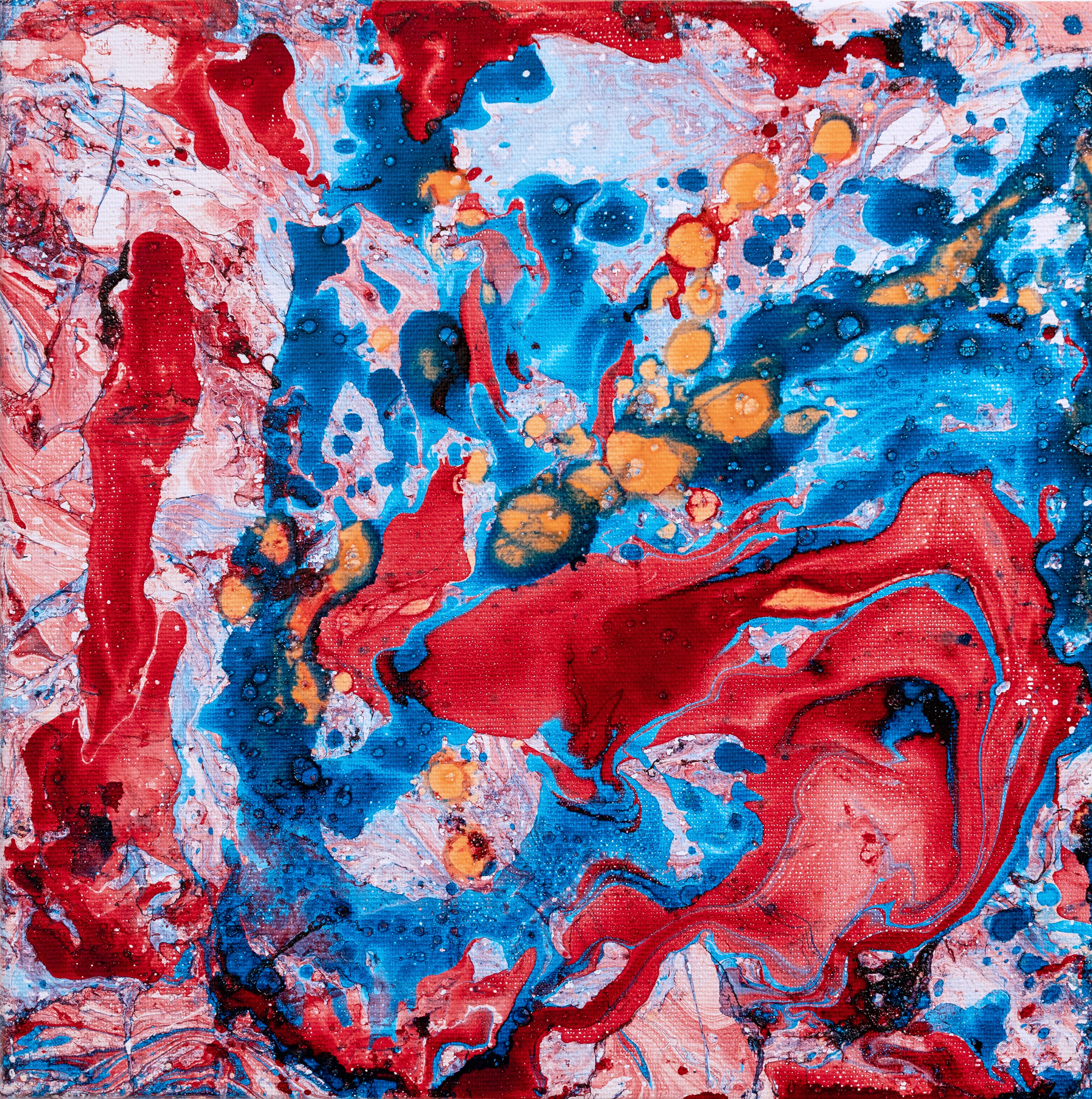 Liquid glass, Original painting on canvas, 30x30cm, Sea VI29