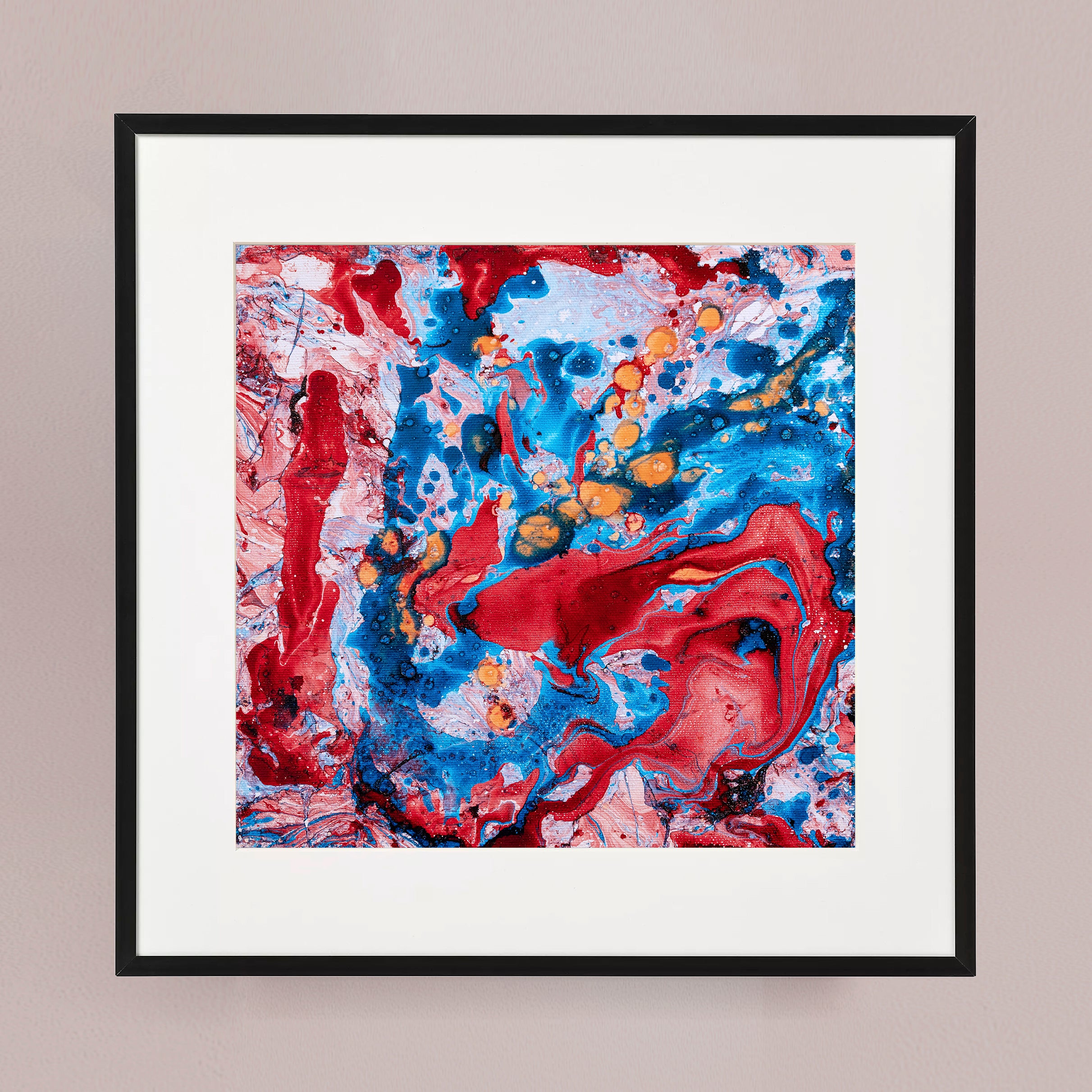 Liquid glass, Original painting on canvas, 30x30cm, Sea VI29