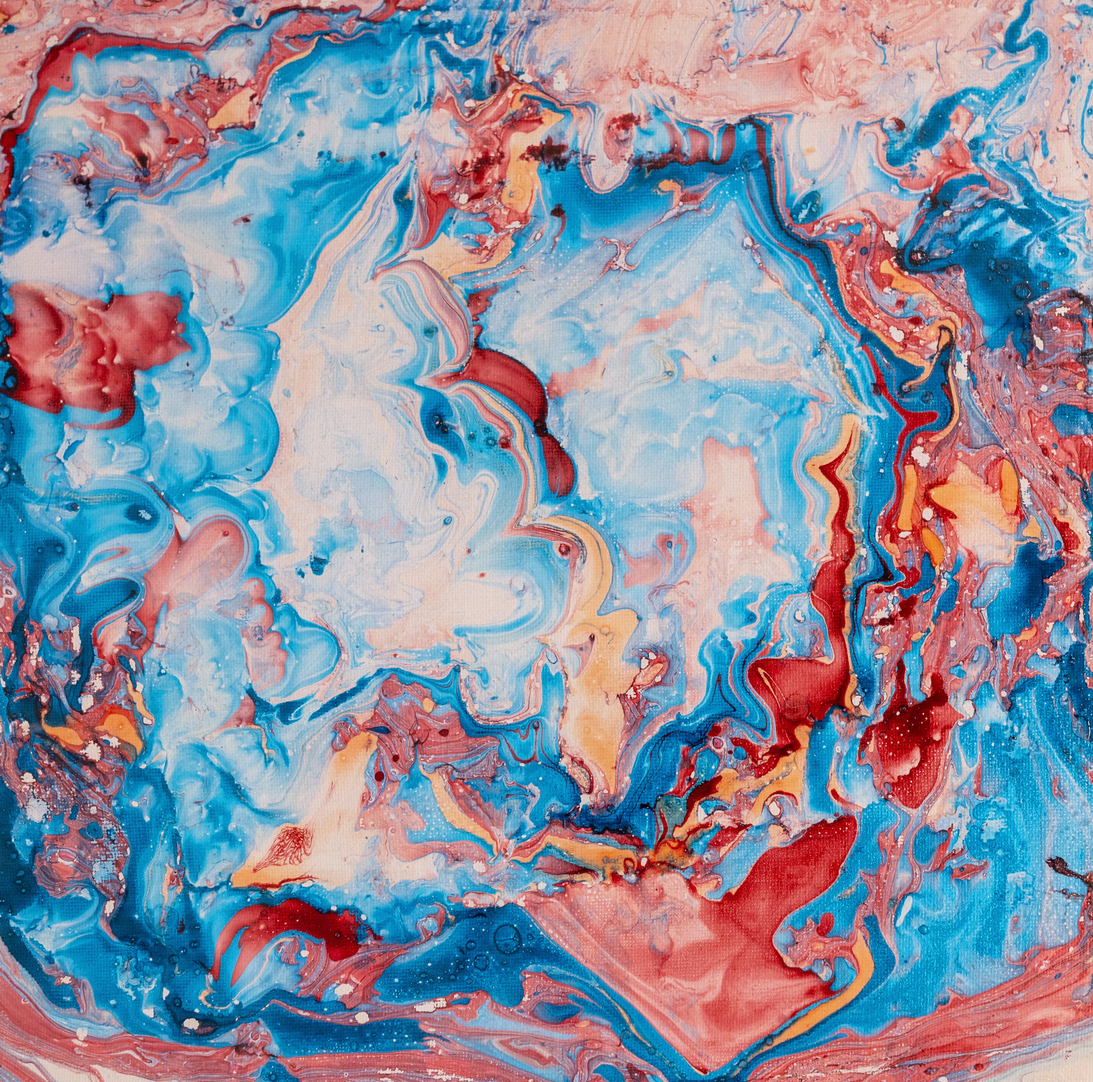 Liquid glass, Original painting on canvas, 30x30cm, Sea VI30