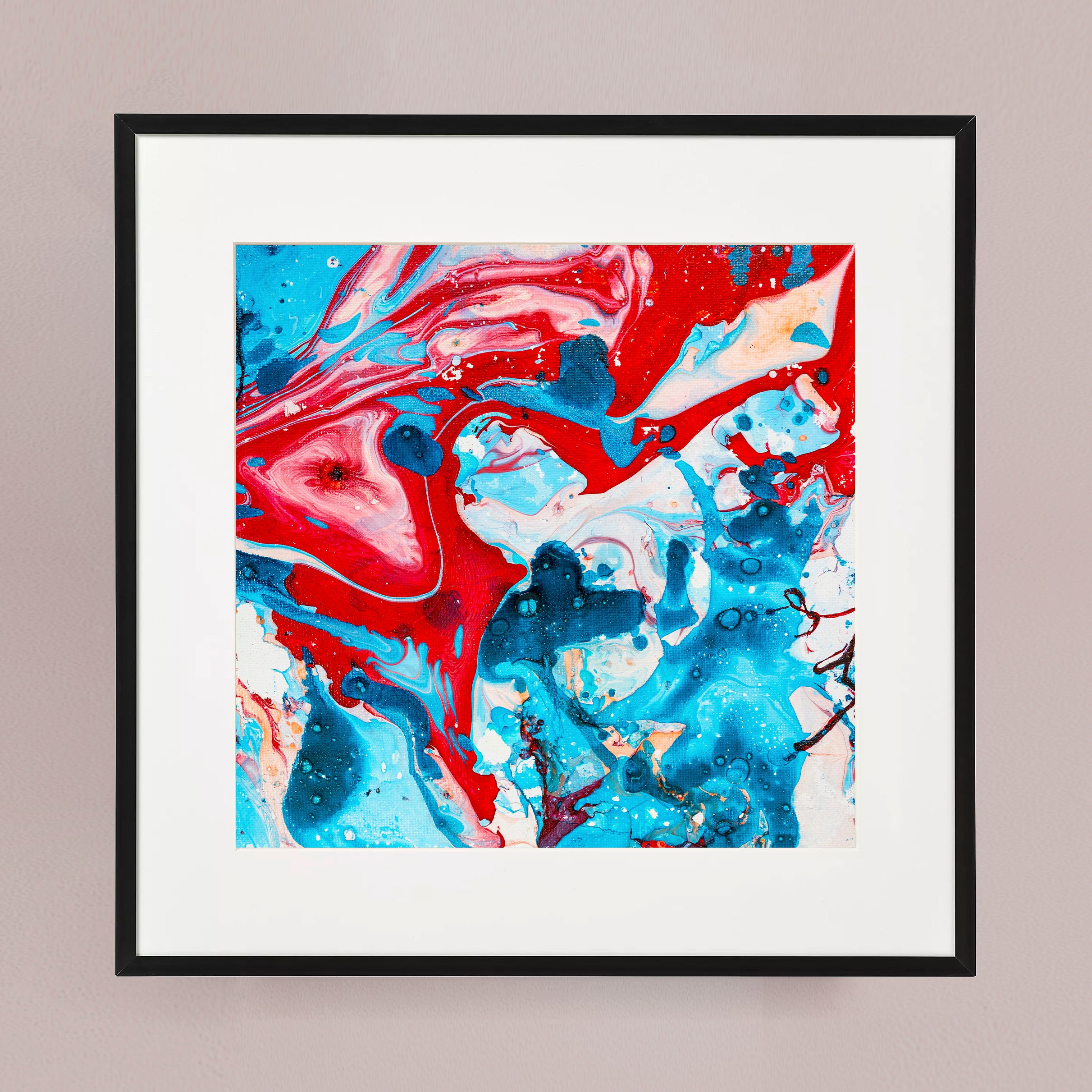 Liquid glass, Original painting on canvas, 20x20cm, Sea VI32