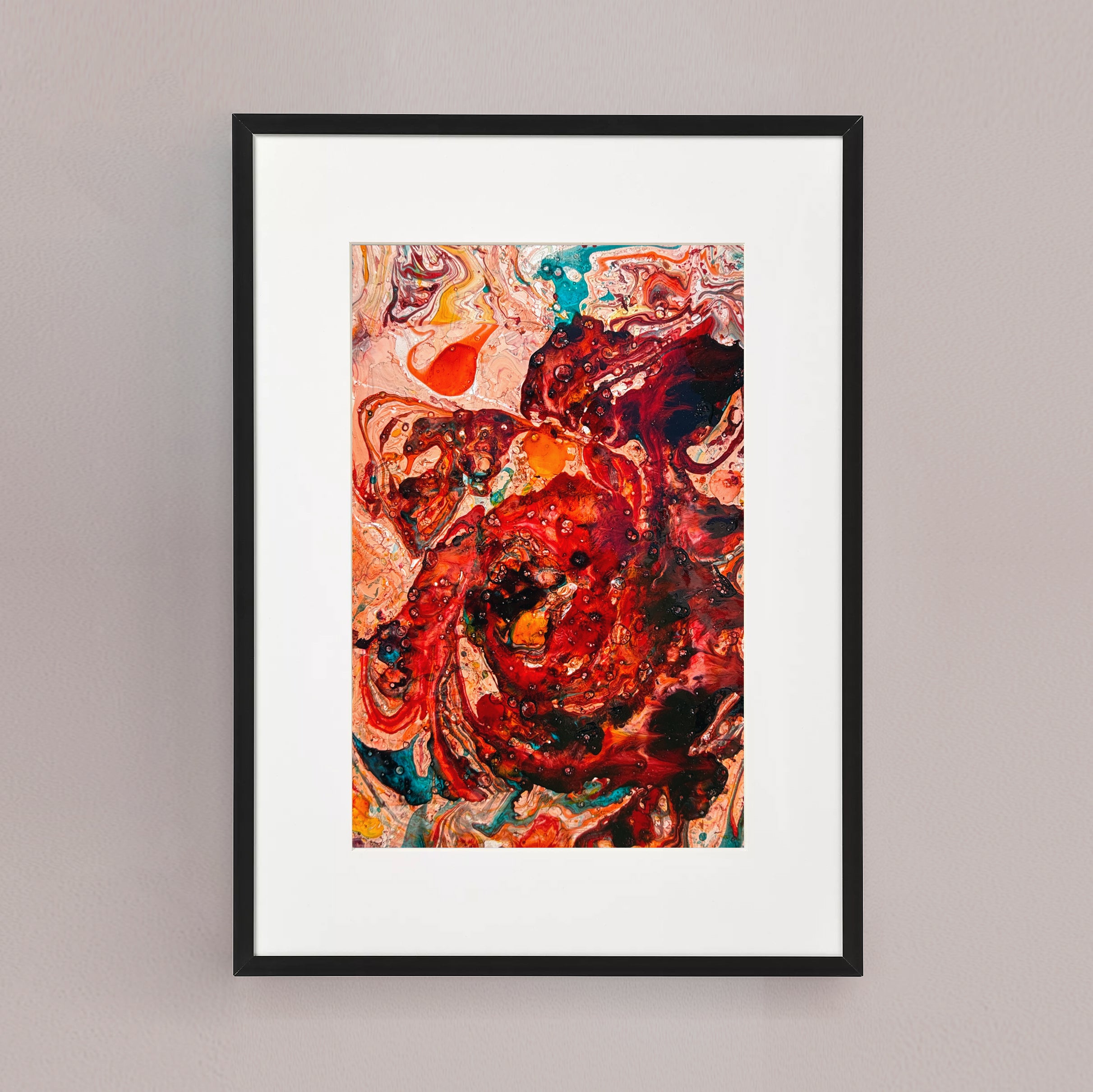 Moltenism, Original painting on paper, 18x23cm, When the Universe Breathes 1