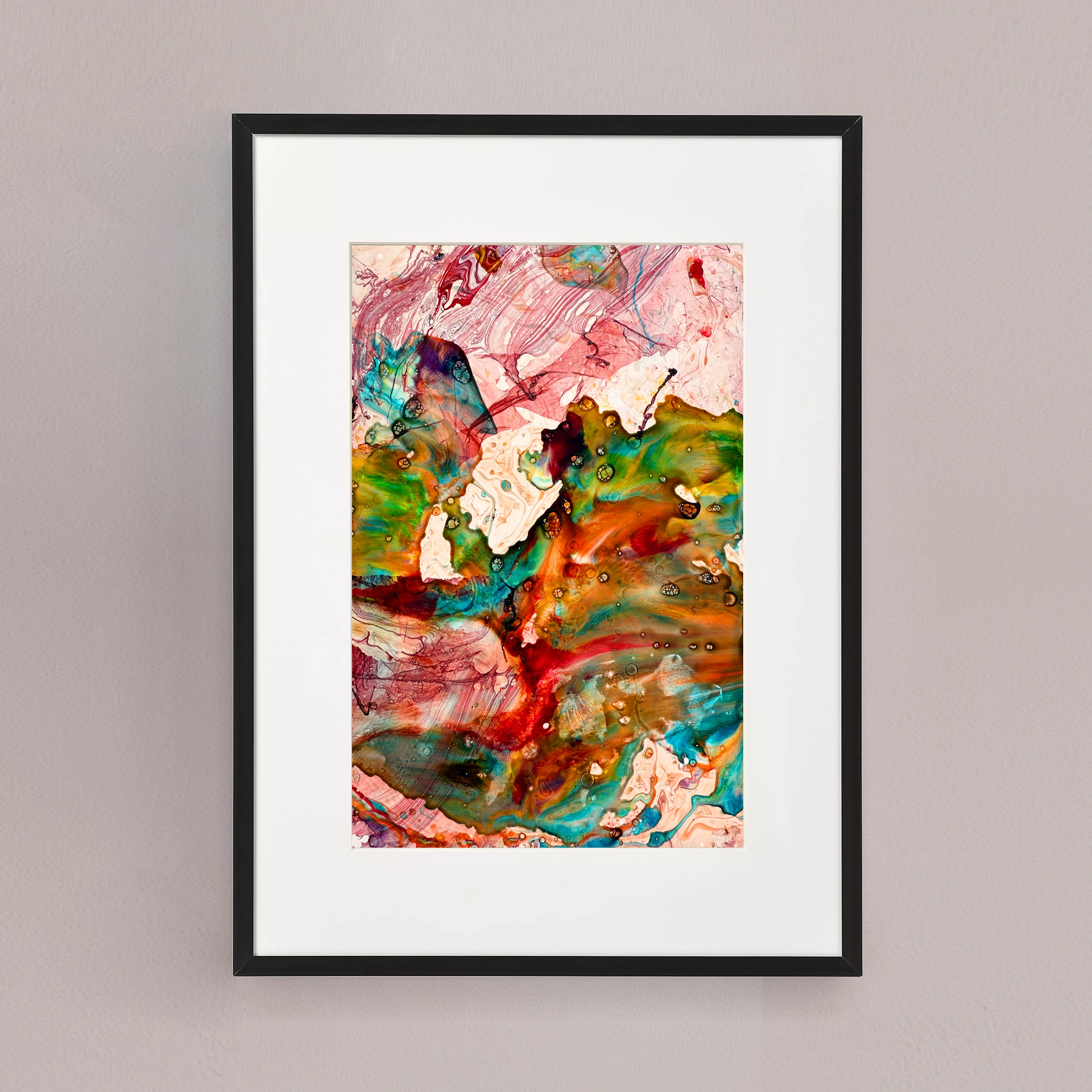 Moltenism, Original painting on paper, 18x23cm, When the Universe Breathes 11