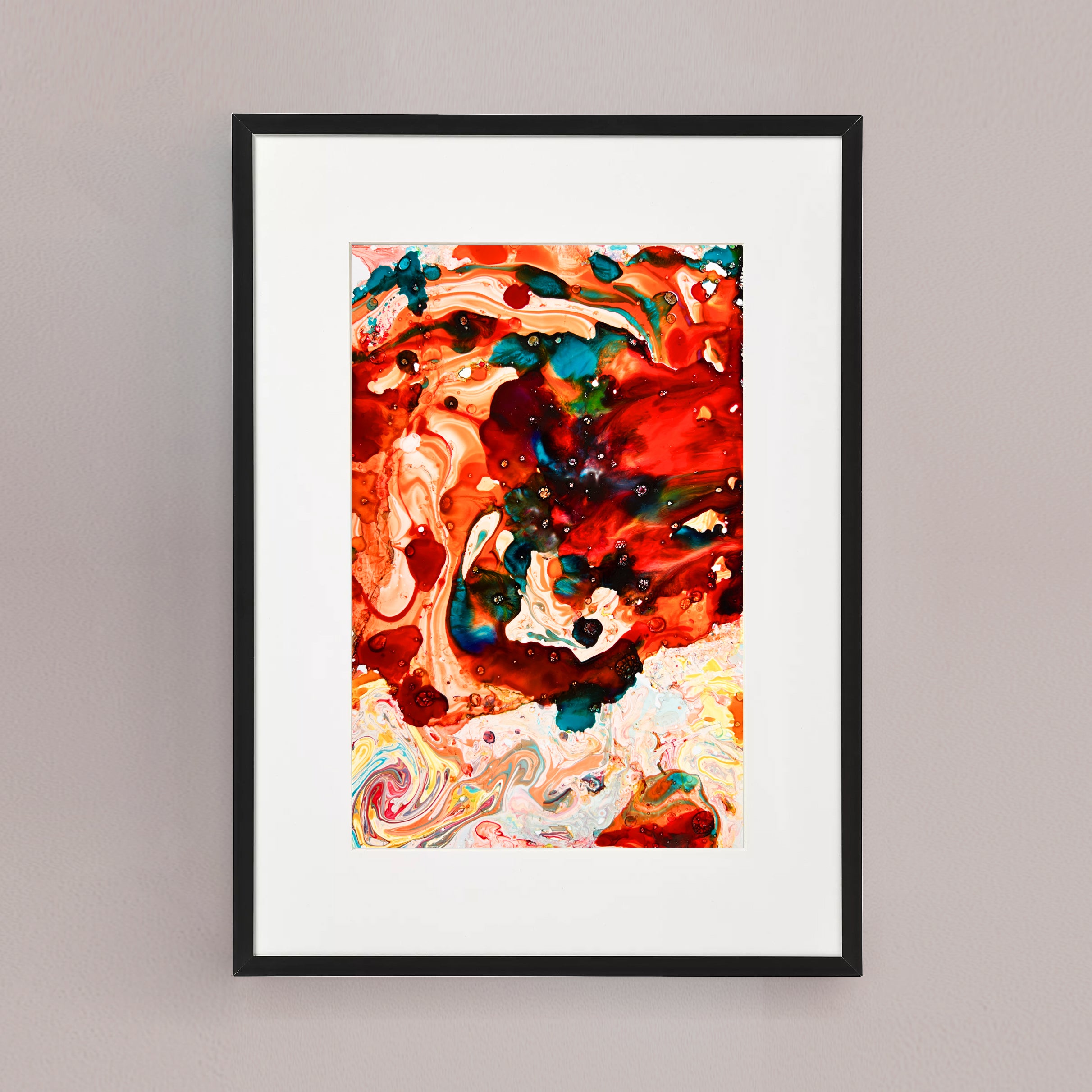 Moltenism, Original painting on paper, 18x23cm, When the Universe Breathes 13