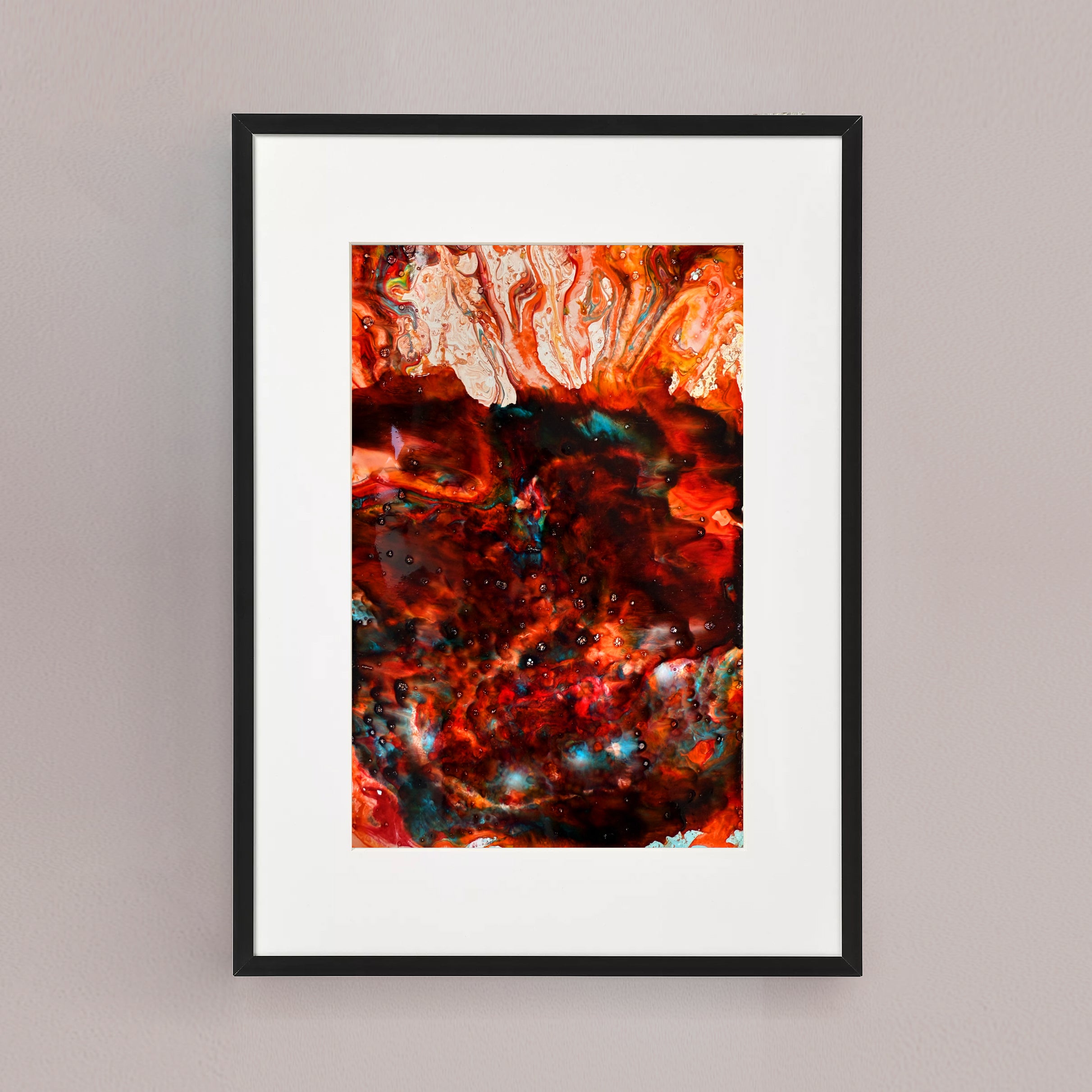 Moltenism, Original painting on paper, 18x23cm, When the Universe Breathes 16