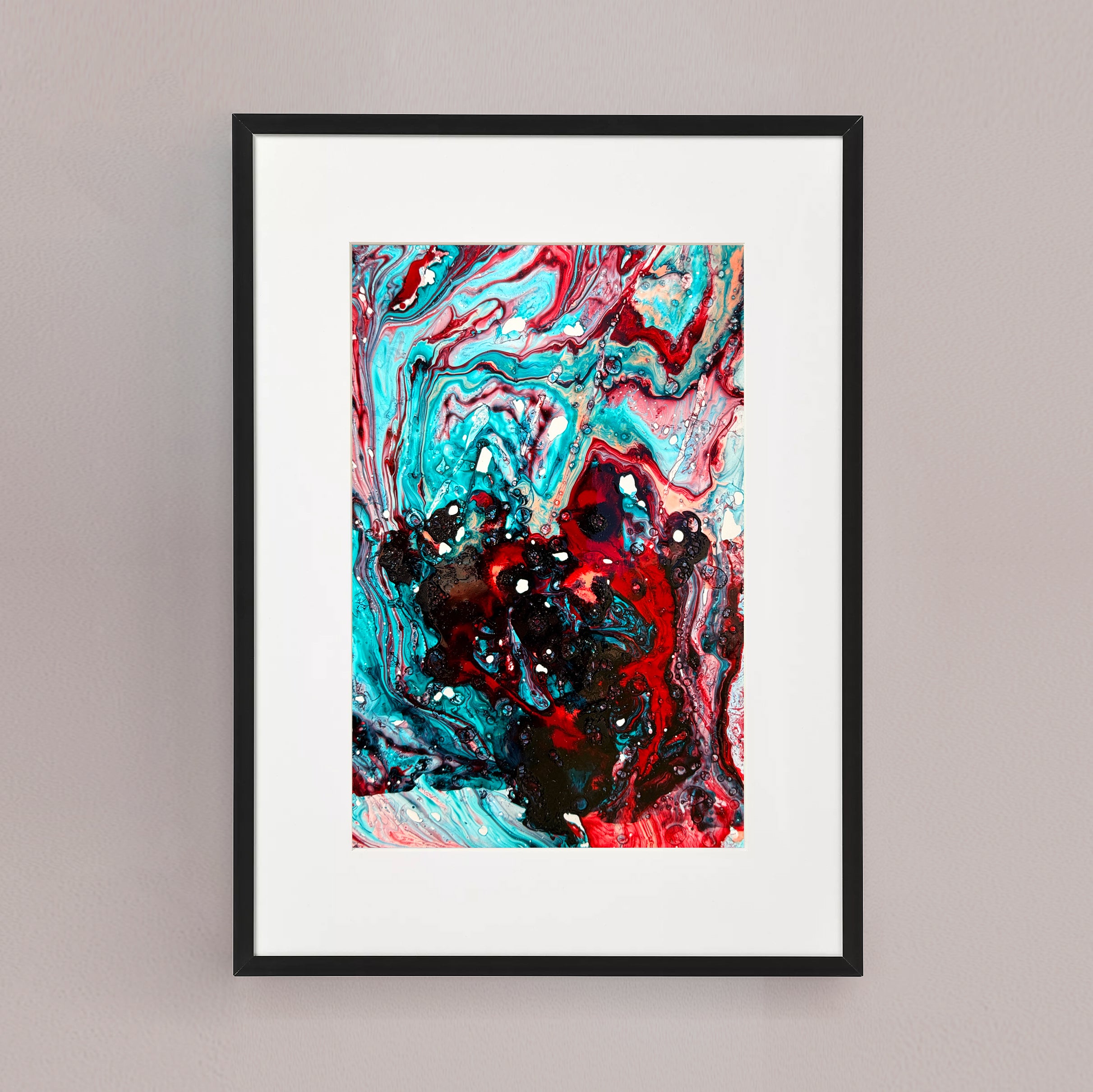 Moltenism, Original painting on paper, 18x23cm, When the Universe Breathes 2