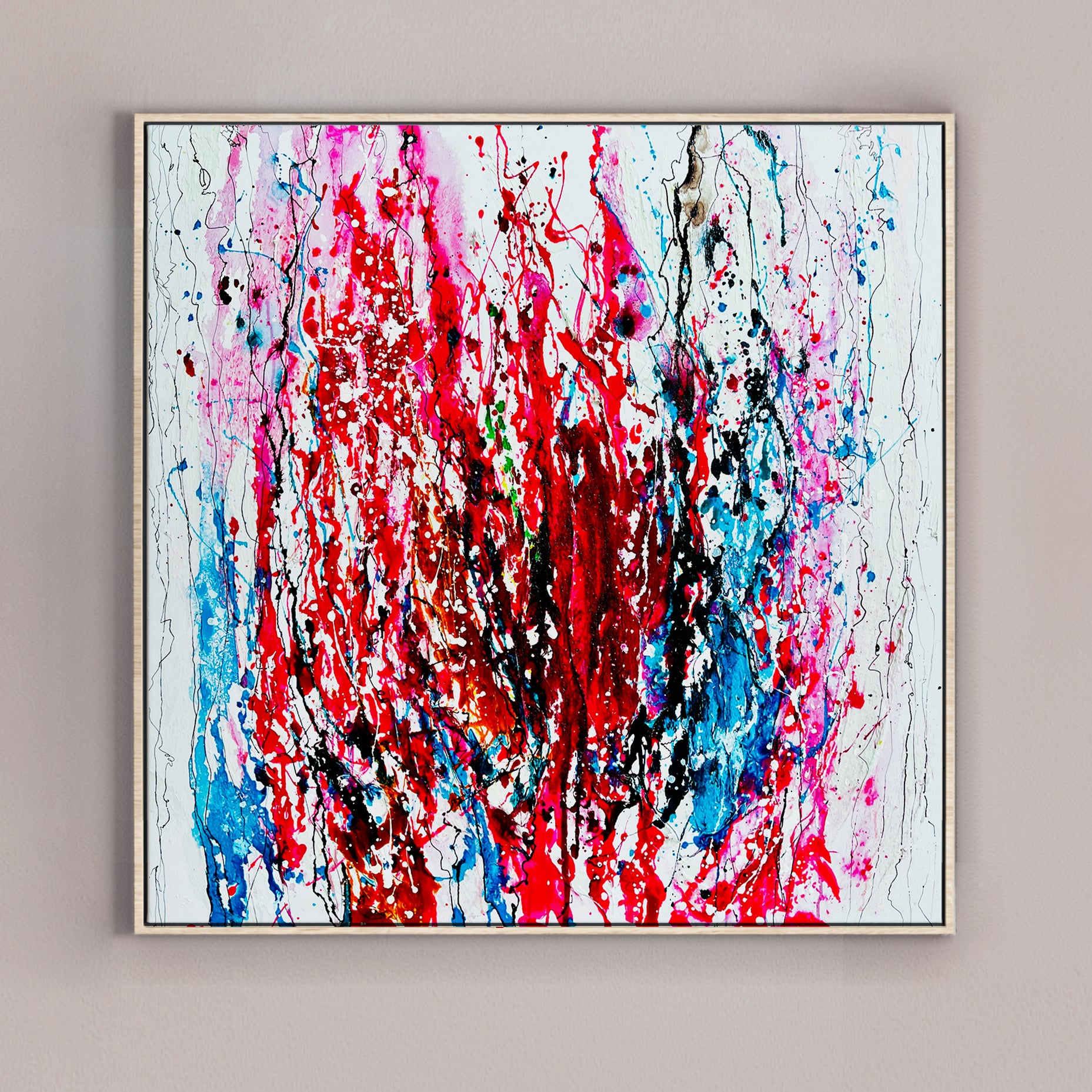 Moltenism, Original painting on Canvas, "Mozart" Original painting on Canvas, 90х90cm