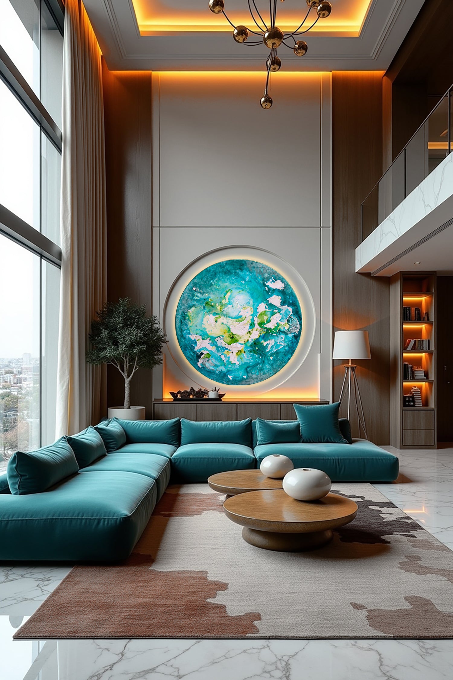 Moltenism, Original painting on canvas, 90x90cm, Round, MO20