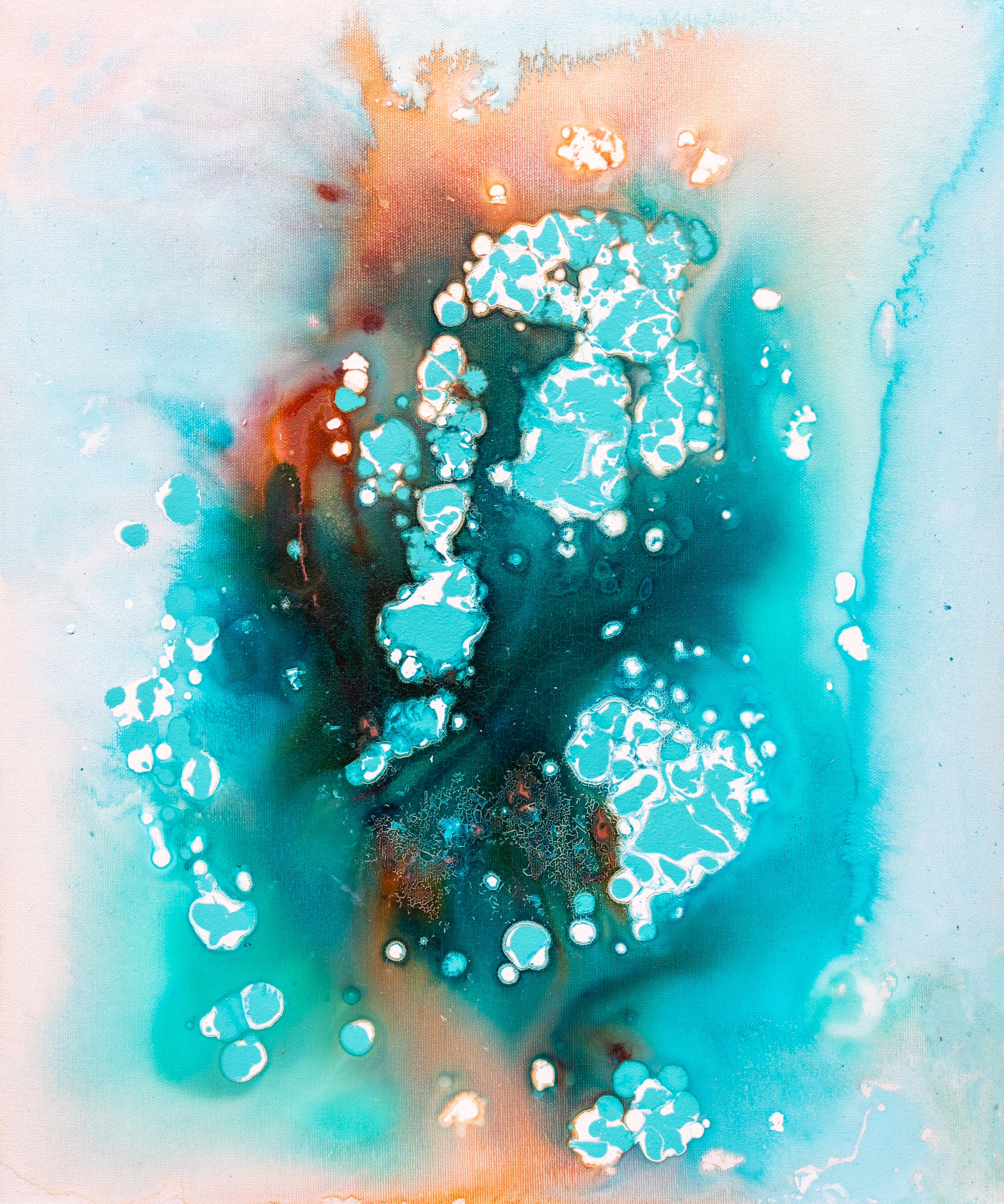 Original painting on canvas, 50x60cm, Into The Blue M16