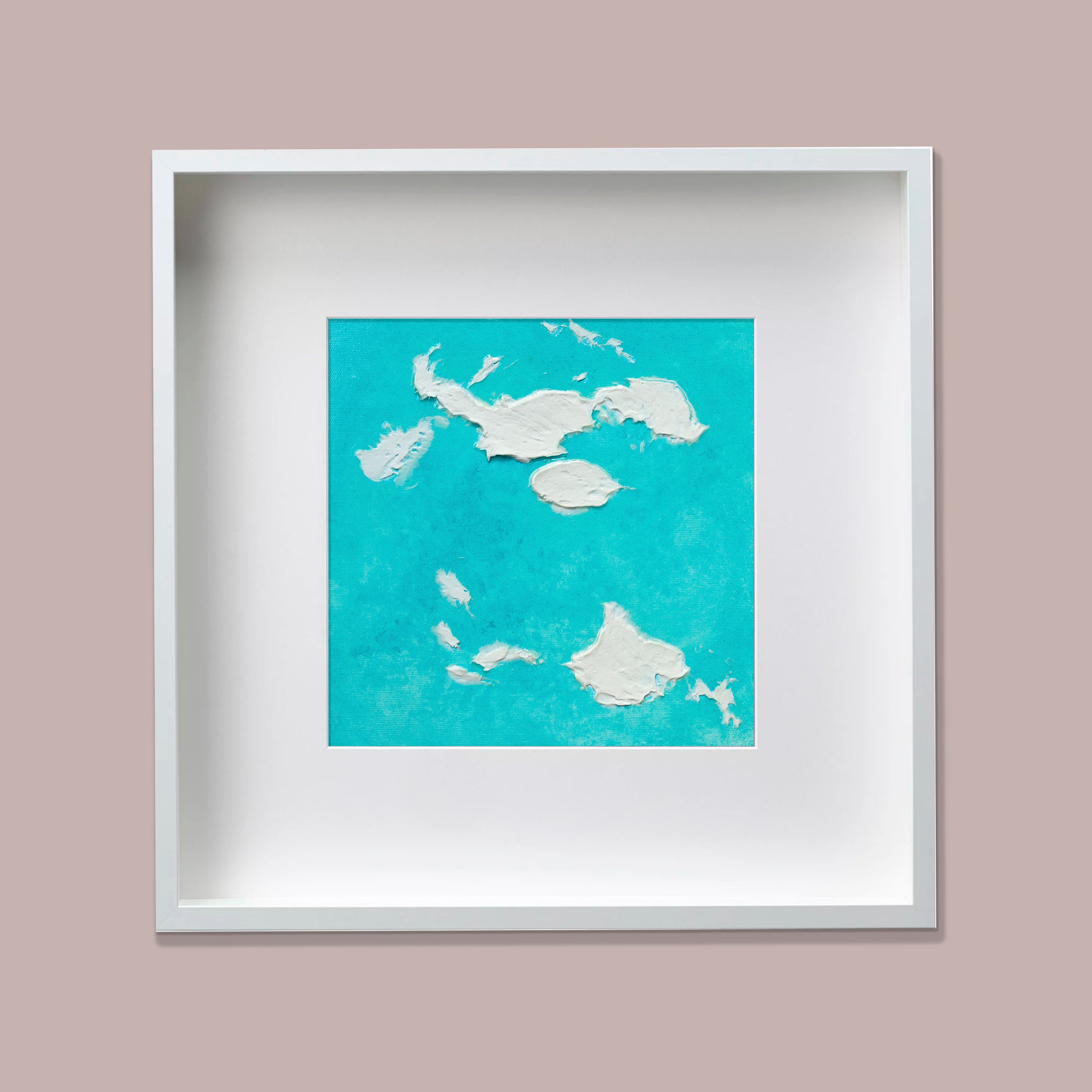 Liquid glass, Original painting on canvas, 30x30cm, Into The Blue M2