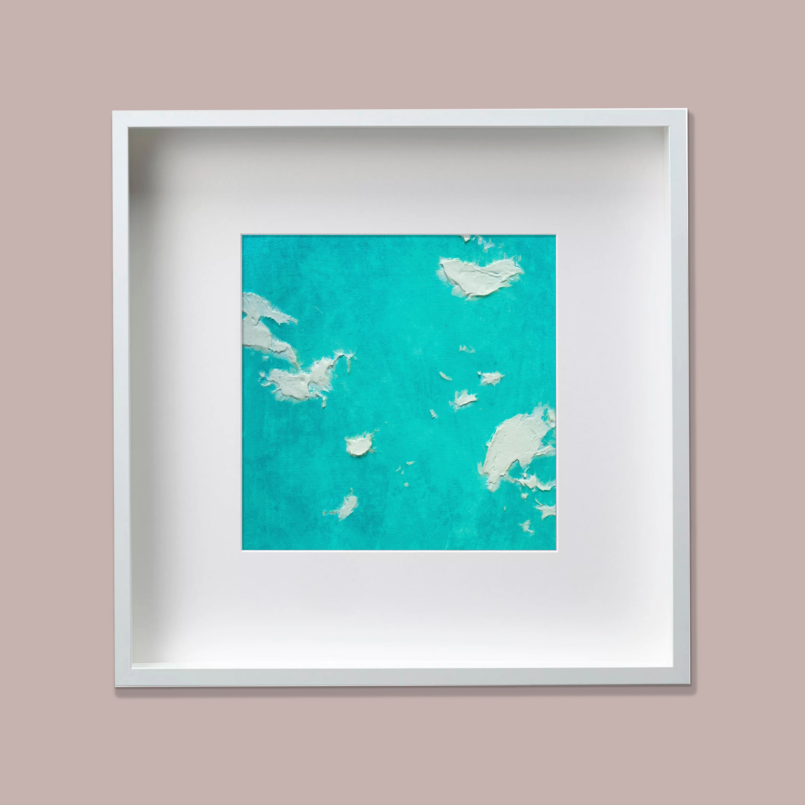 Liquid glass, Original painting on canvas, 30x30cm, Into The Blue M3