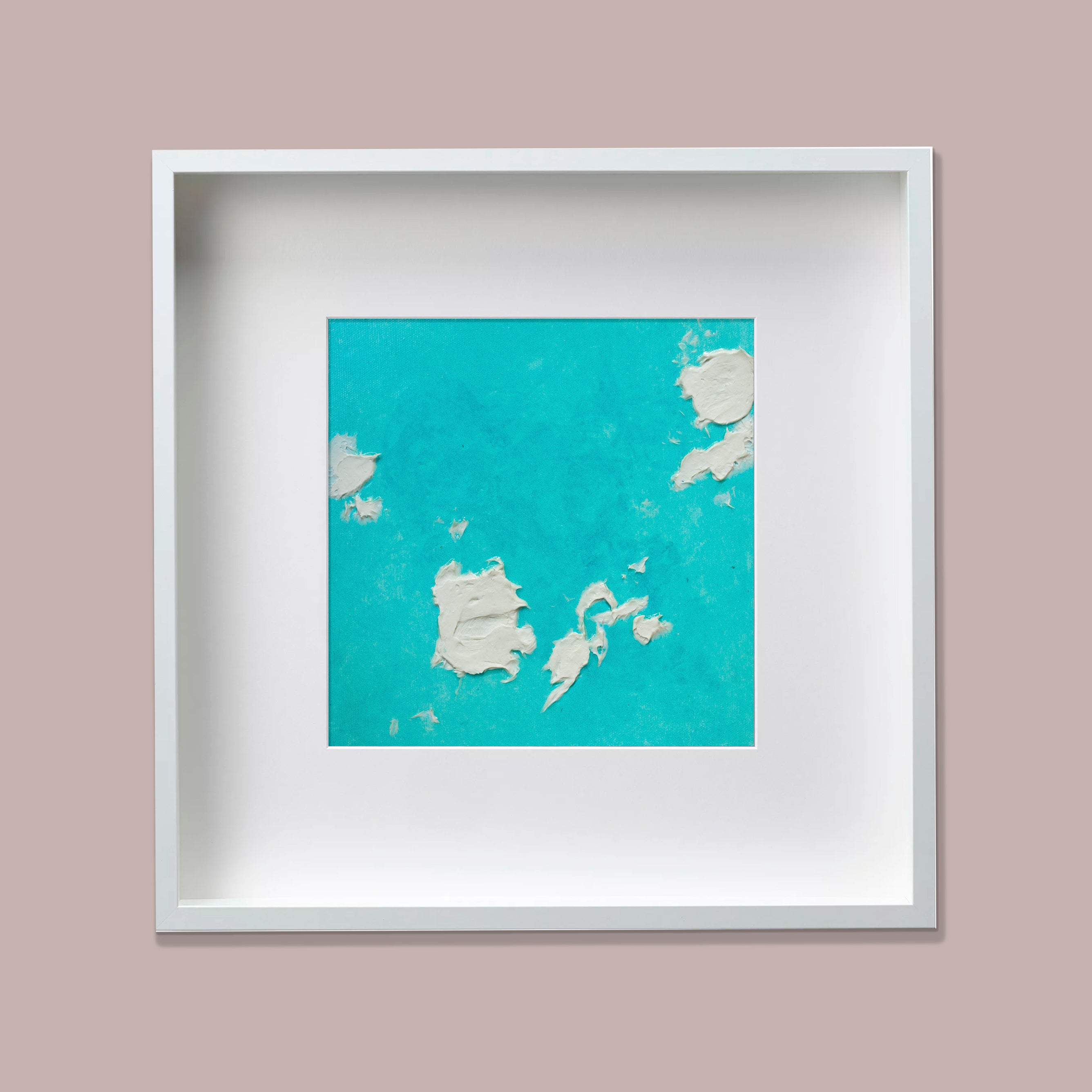 Liquid glass, Original painting on canvas, 30x30cm, Into The Blue M4