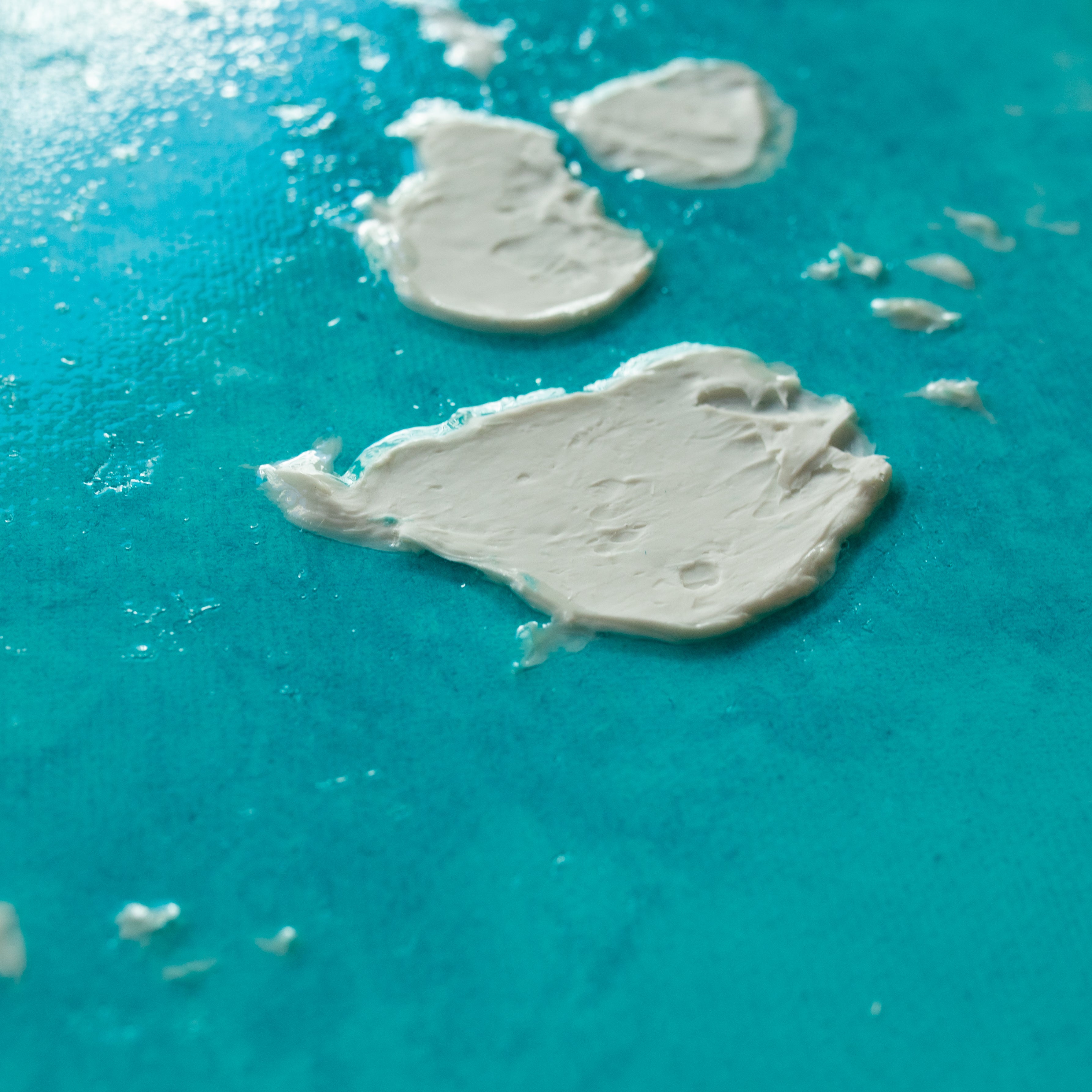 Liquid glass, Original painting on canvas, 30x30cm, Into The Blue M5