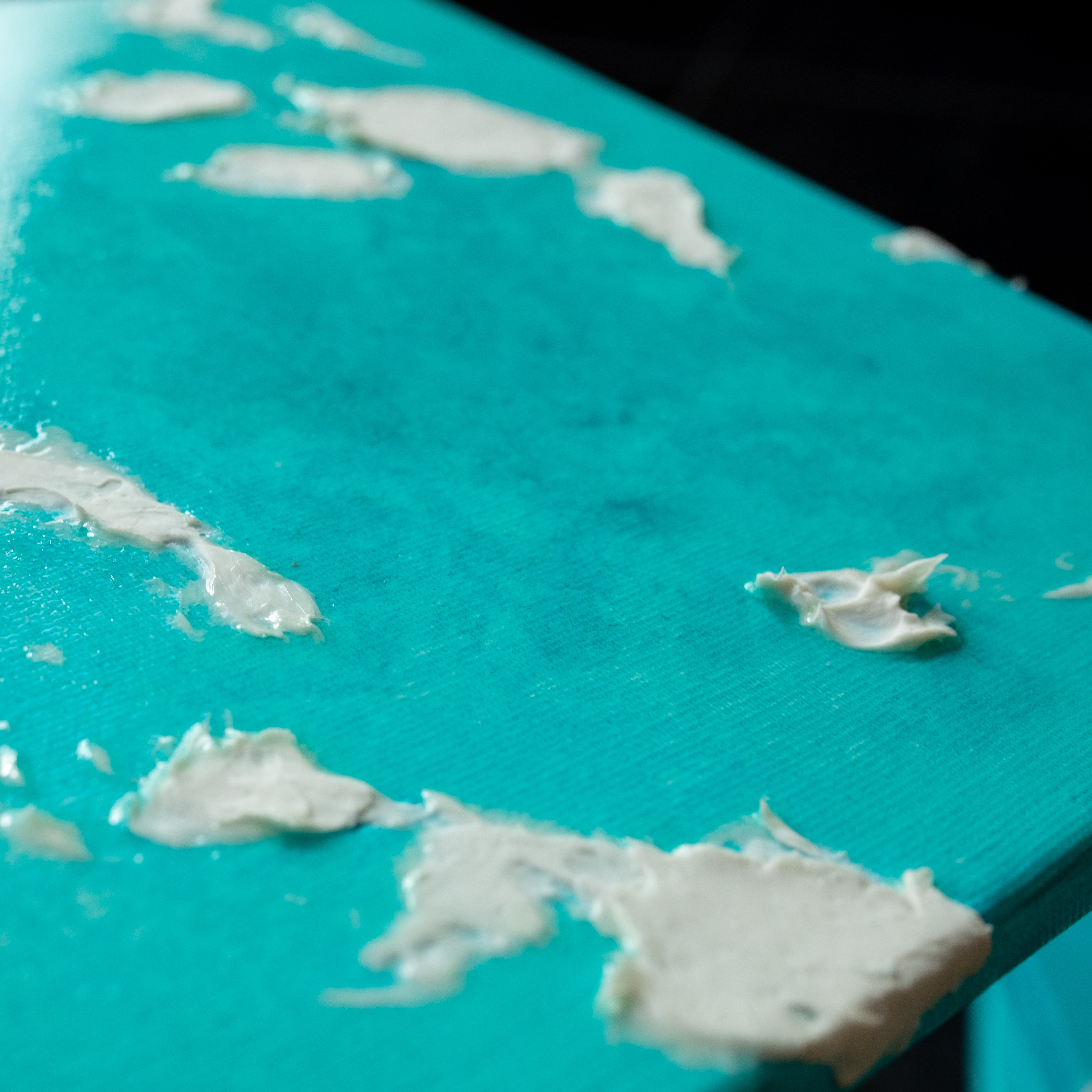 Liquid glass, Original painting on canvas, 30x30cm, Into The Blue M6