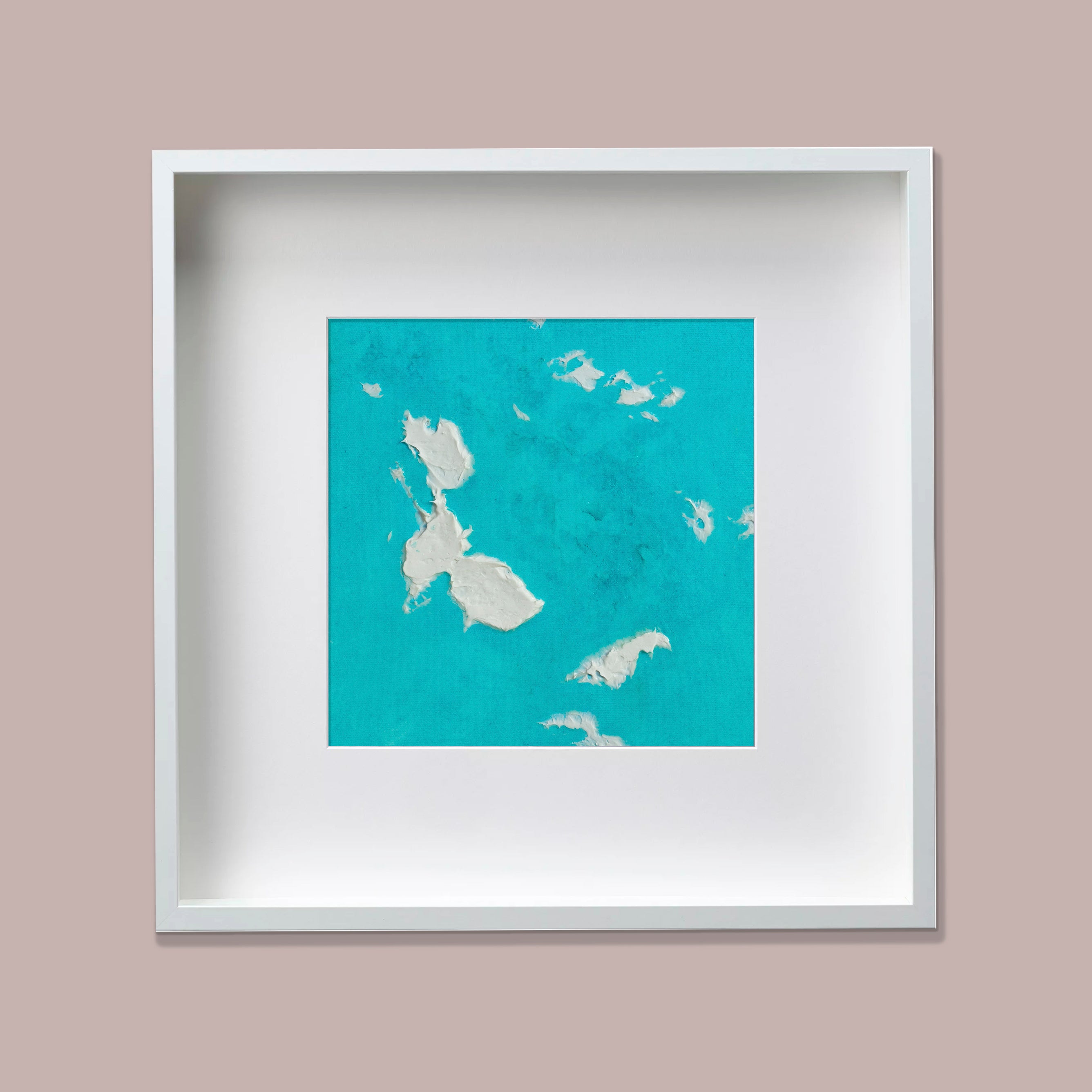 Liquid glass, Original painting on canvas, 30x30cm, Into The Blue M7