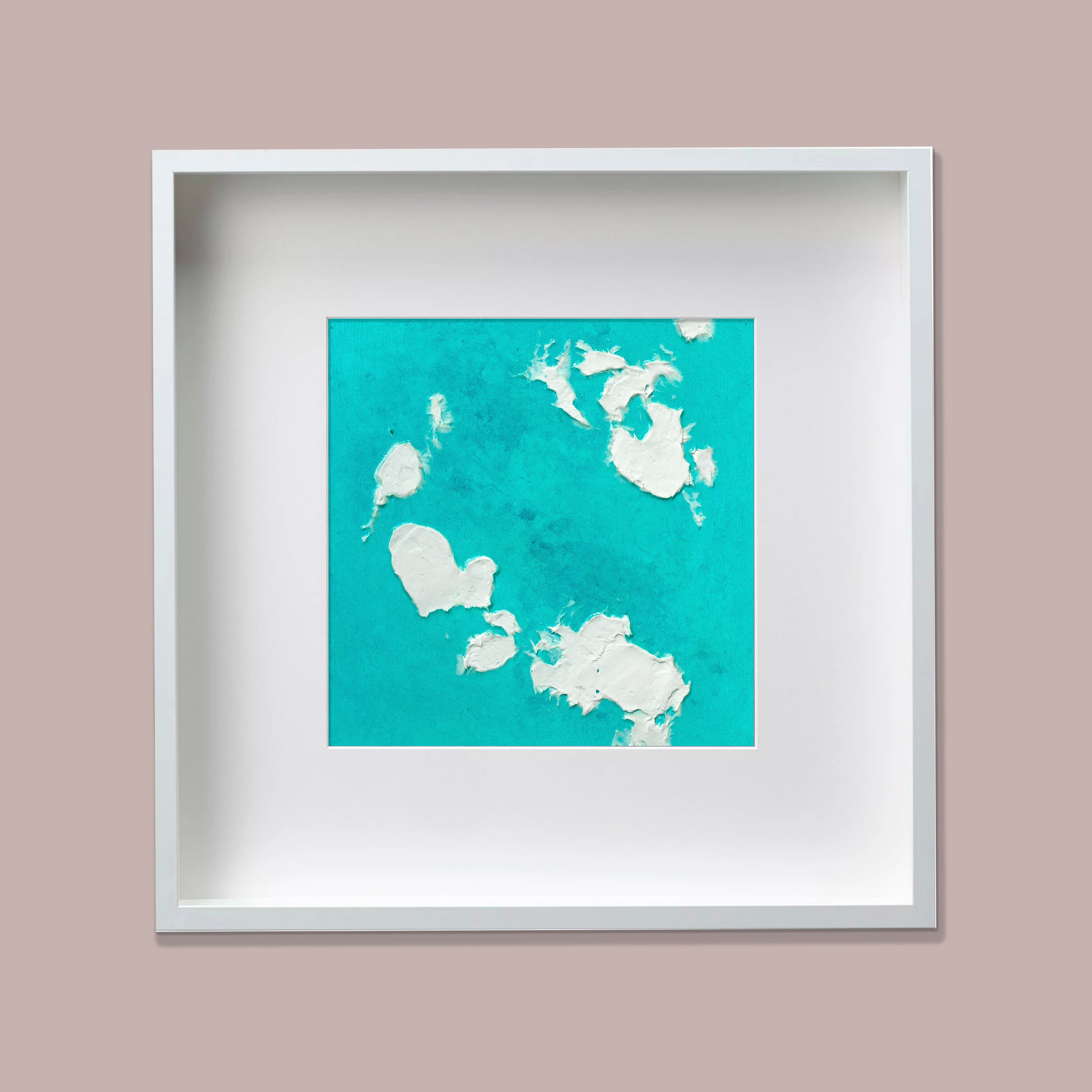 Liquid glass, Original painting on canvas, 30x30cm, Into The Blue M8