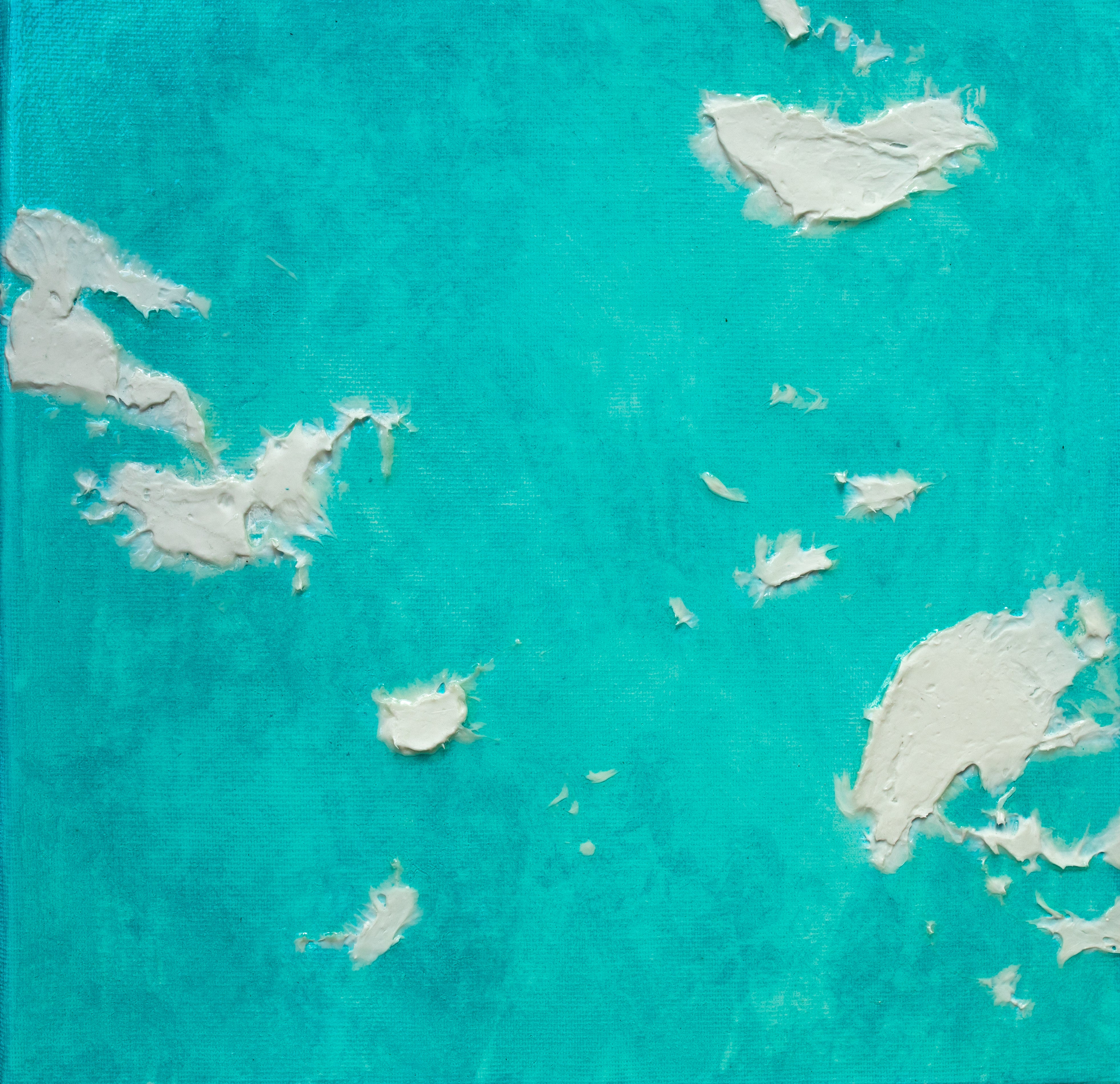 Liquid glass, Original painting on canvas, 30x30cm, Into The Blue M3