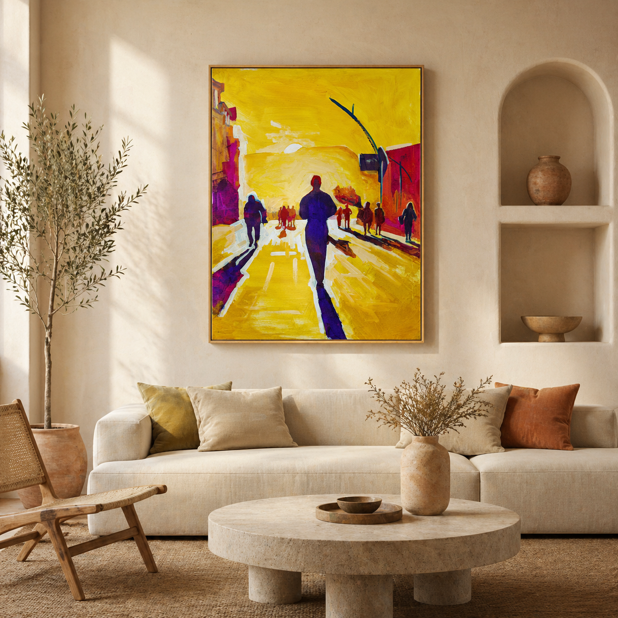 Las Canteras Calima Sunset Painting | Canary Islands Expressionist Seascape Art, 60x80cm