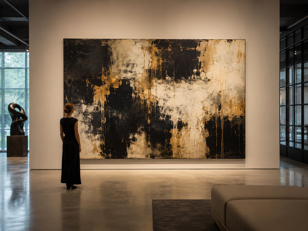 Contemporary artwork illustrating how to evaluate quality in original art