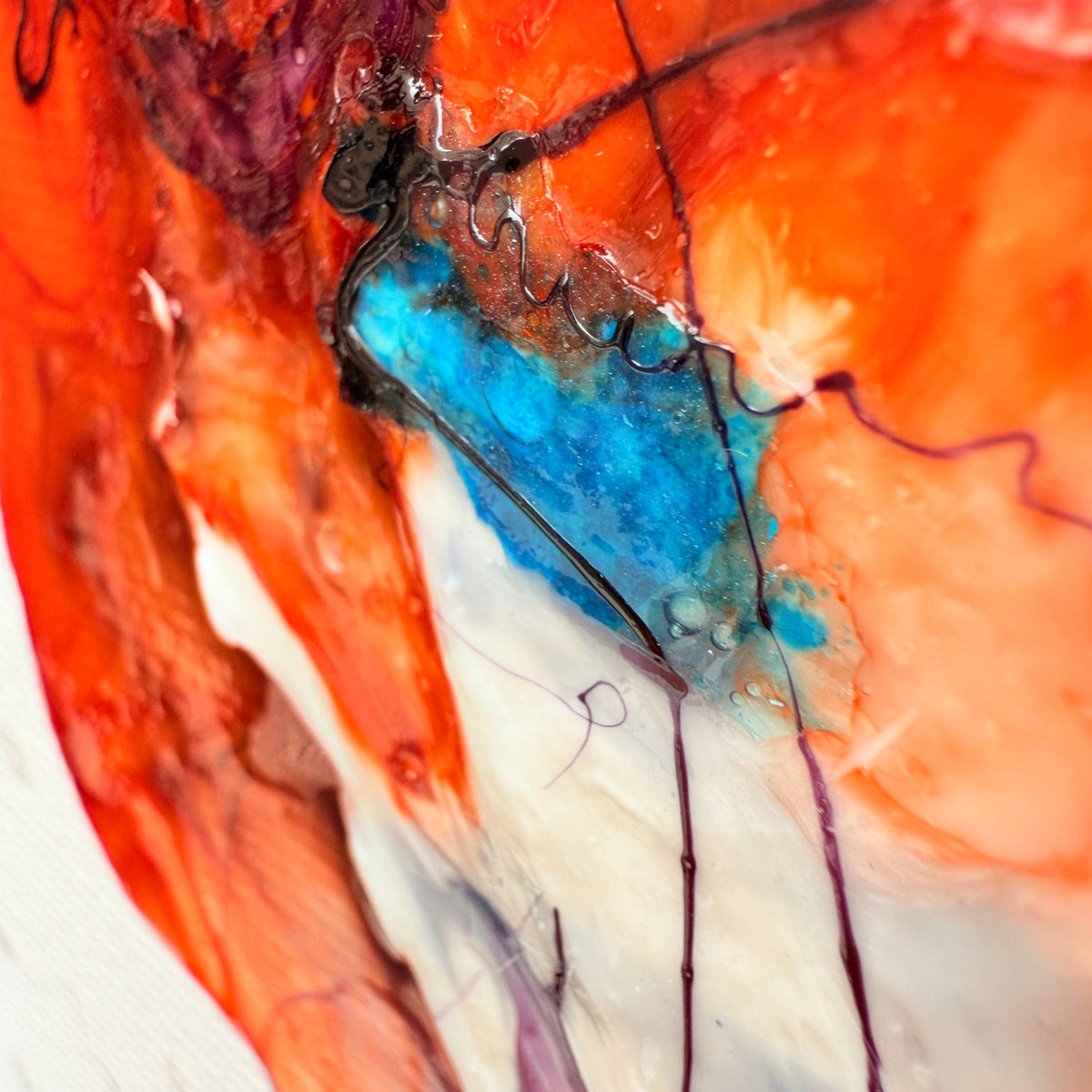 Transparent Thoughts — pintura Moltenism original, 30 × 60 cm