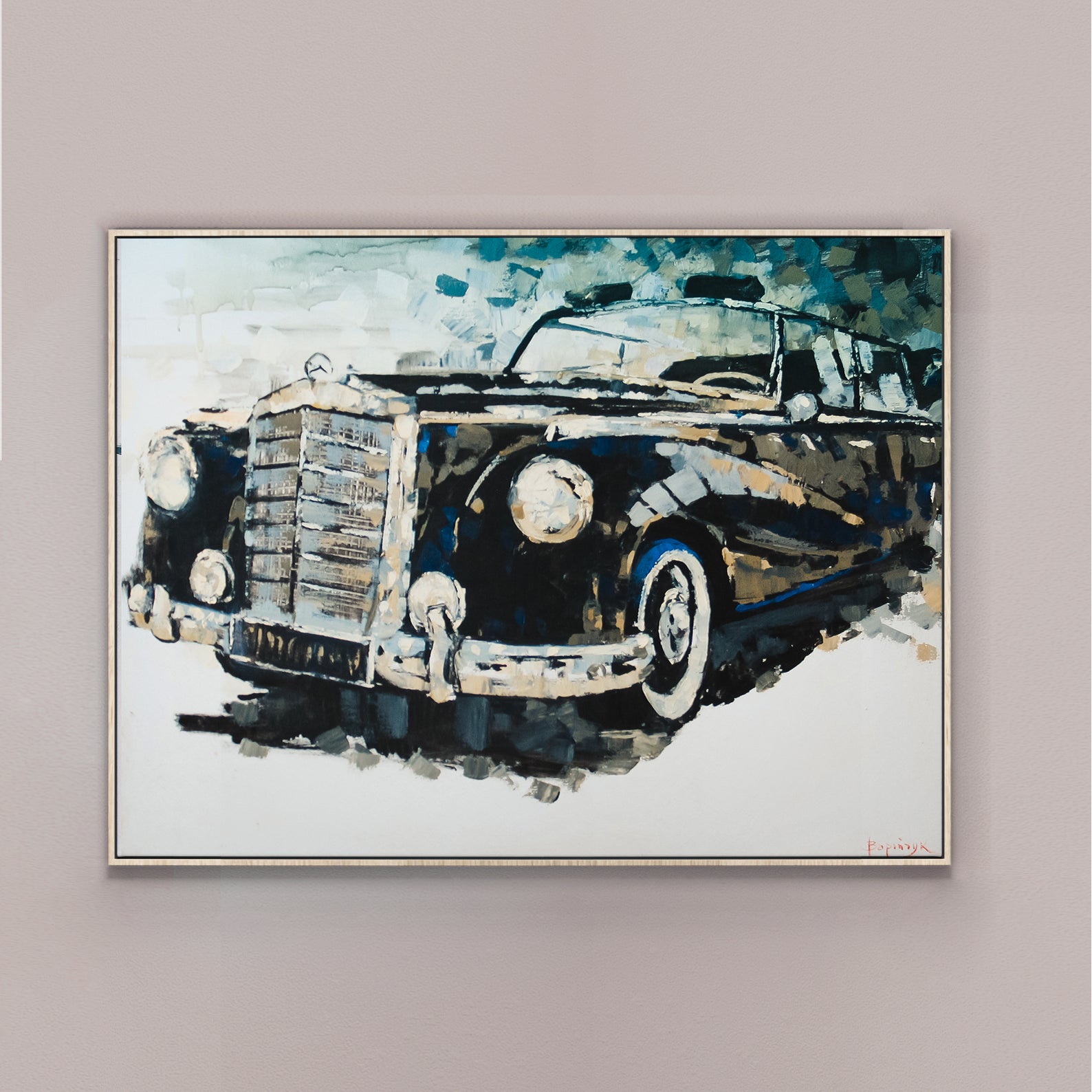 Original painting, Oil on canvas, 60x80cm, Car 122