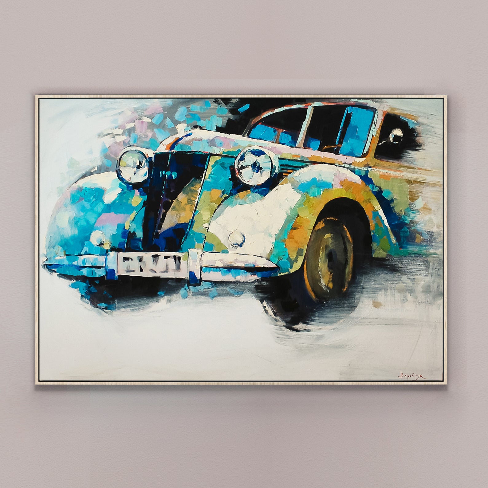 Original painting, Oil on canvas, 70x100cm, Car 124