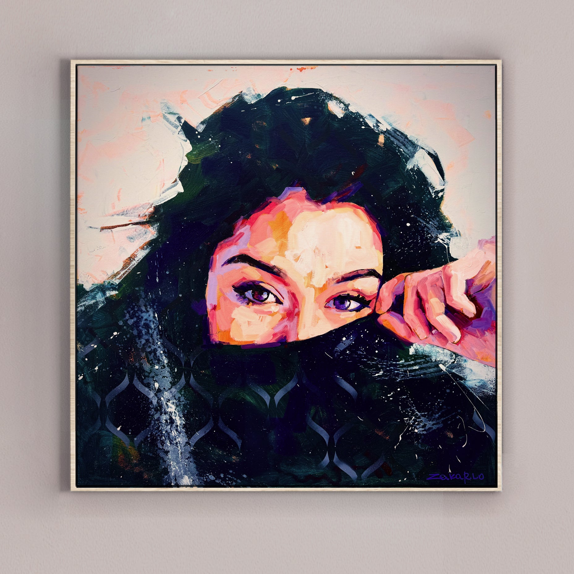 The Universe in your eyes, Oil on canvas, 100x100cm