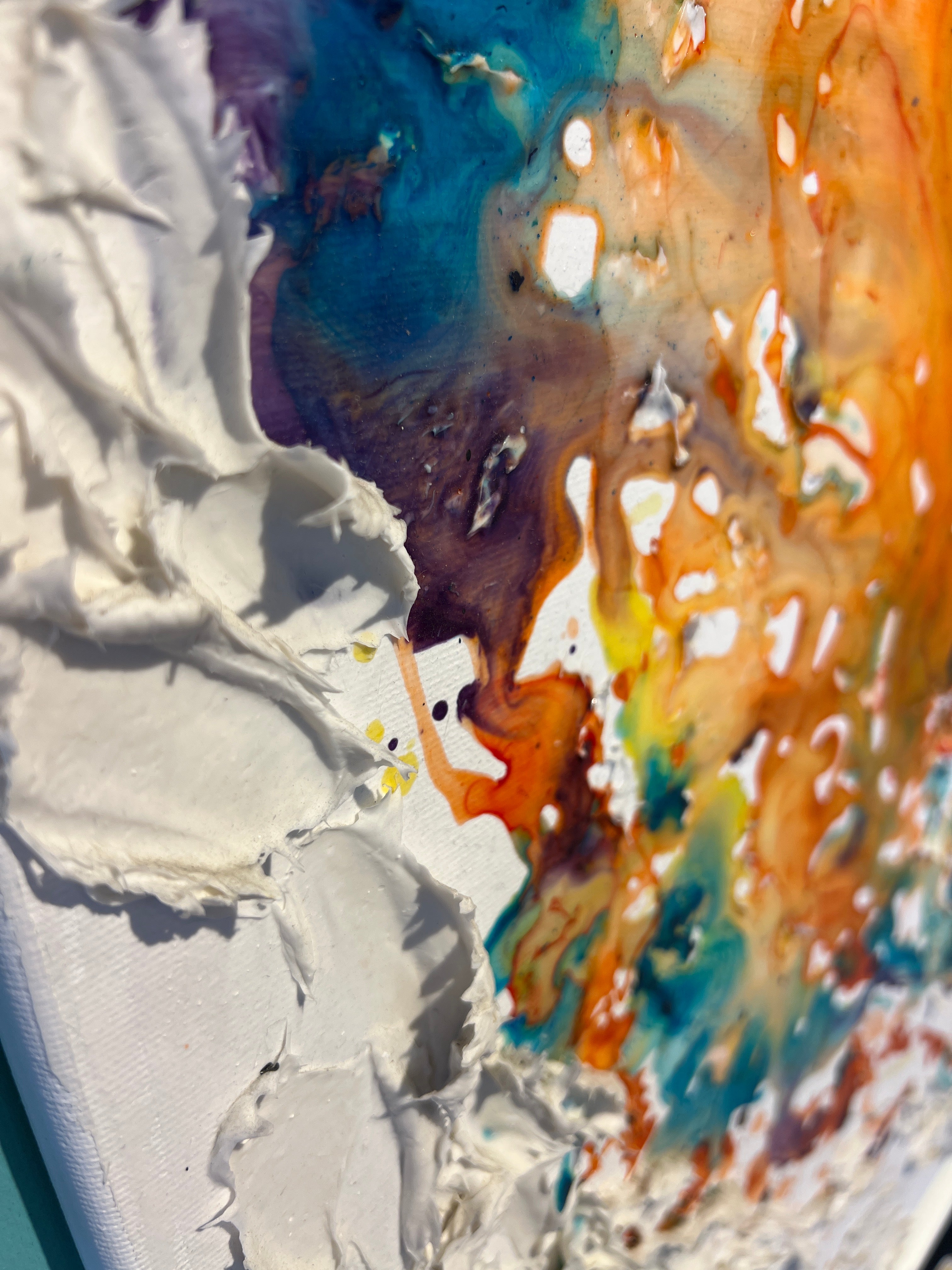 Molten Bloom – Original Moltenism Painting, 50 × 100 cm