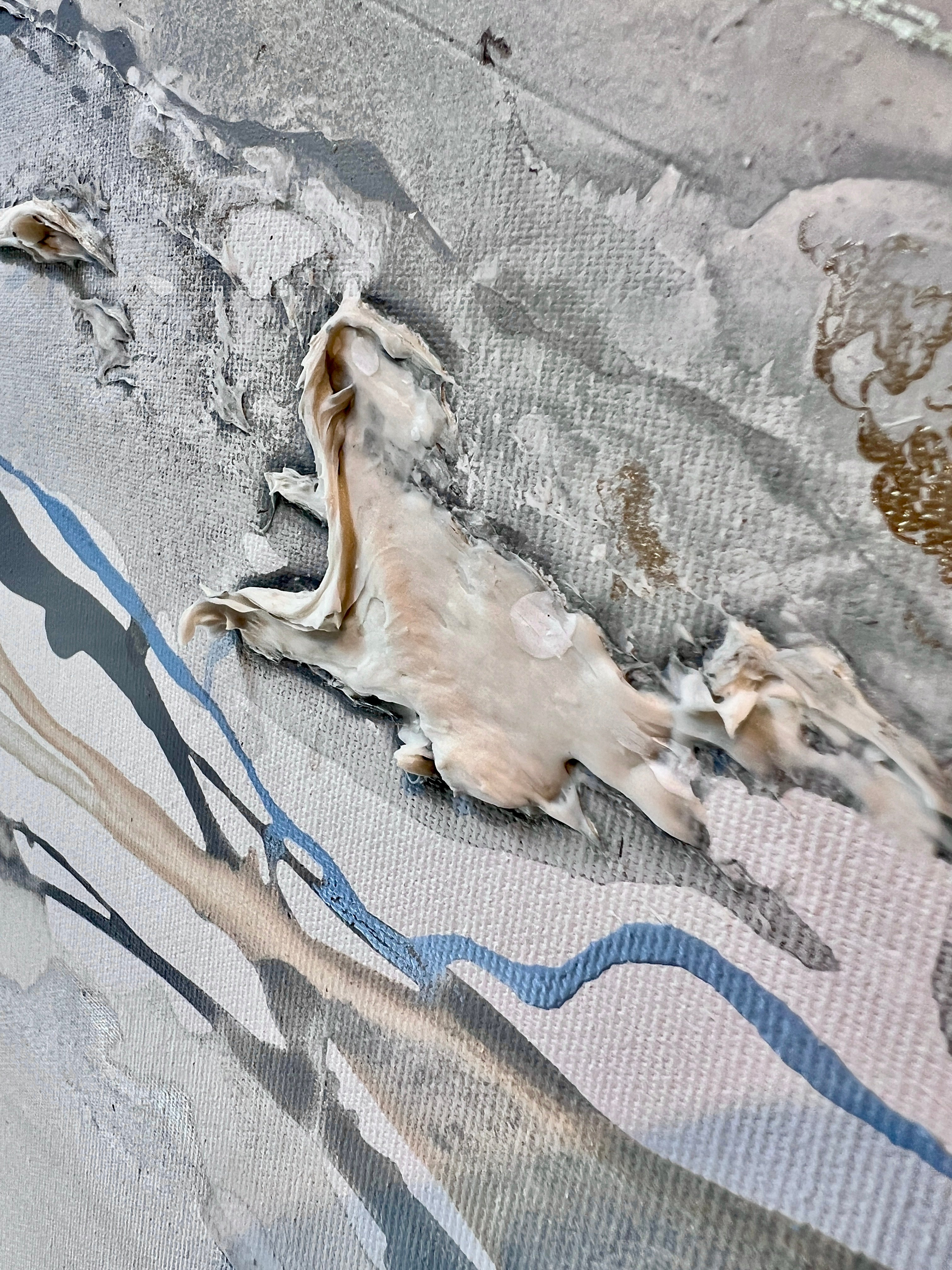 Serenity Tides III – Original Moltenism Painting, 70 × 140 cm