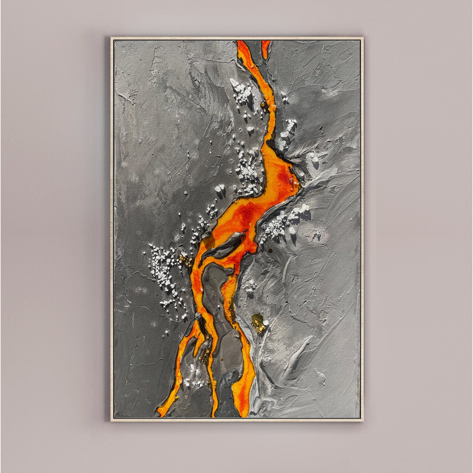 Volcanic Lava painting on Canvas, 20x30cm, canvas, moltenism