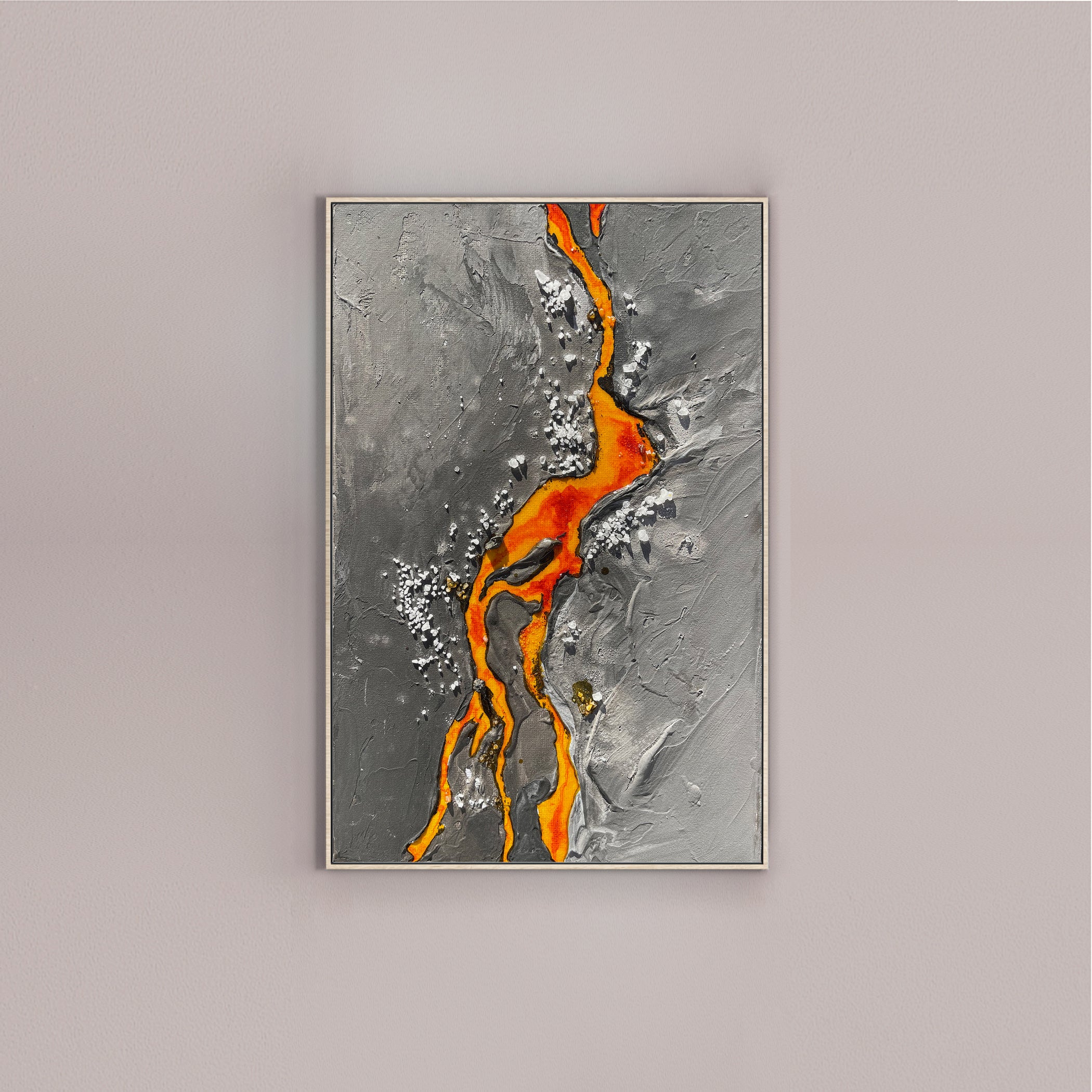 Volcanic Lava painting on Canvas, 20x30cm, canvas, moltenism