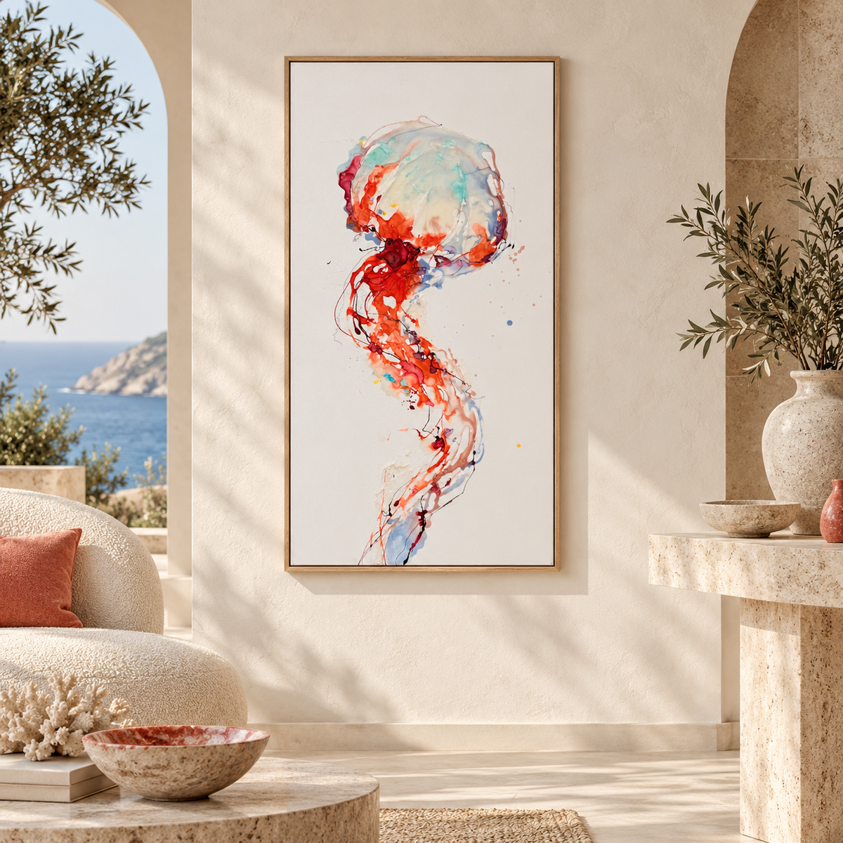Floating Within – Introverts Moltenism Painting, 40x80cm