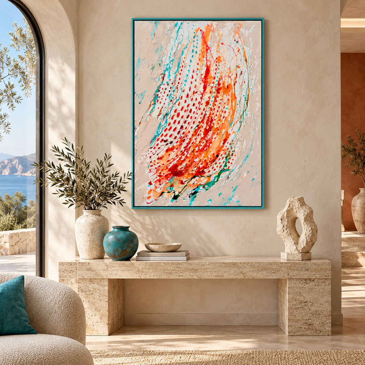 Sirocco Sail – Moltenism Abstract Painting, 80x120cm