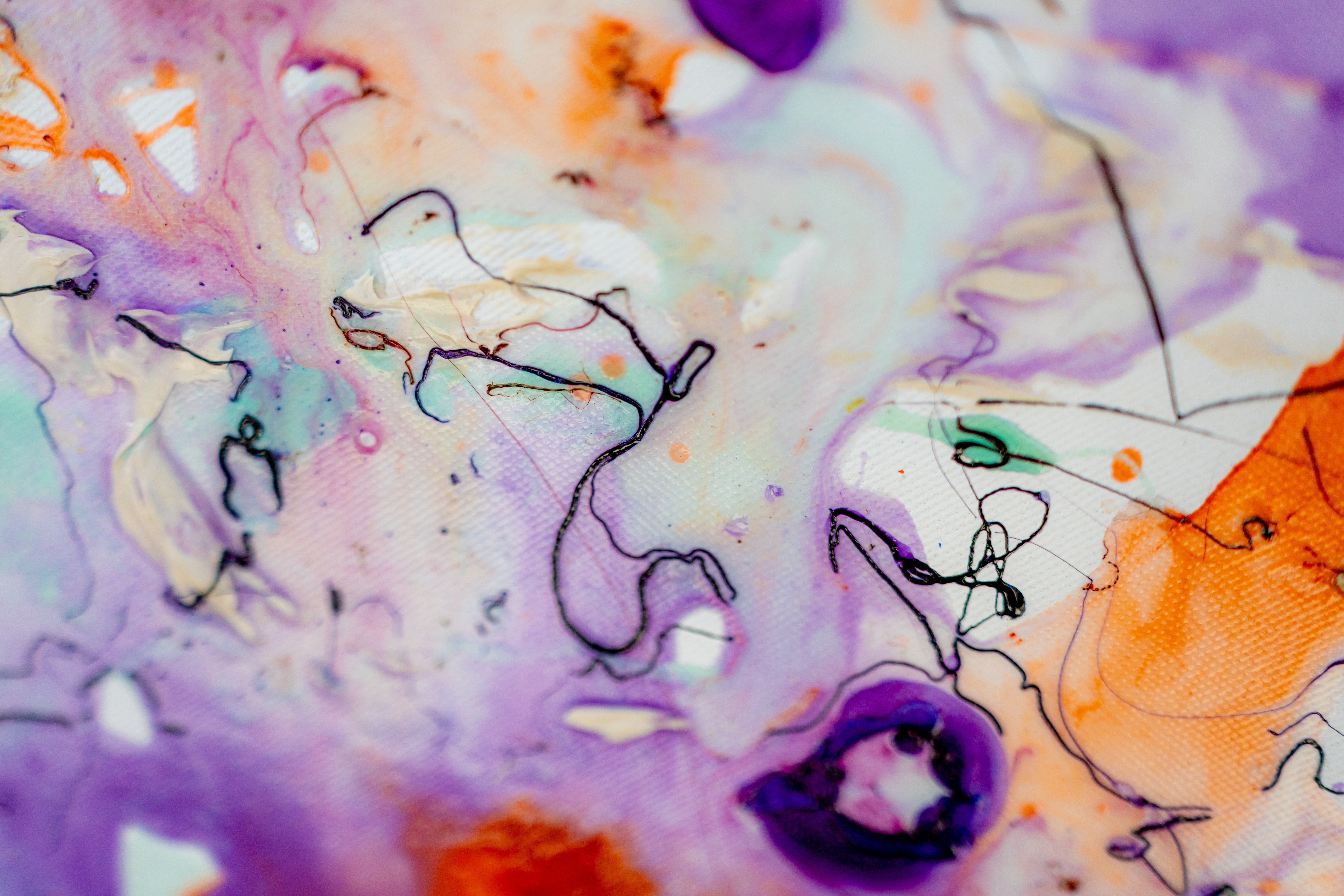 Moltenism, Original painting on canvas, 90x90cm, MO26