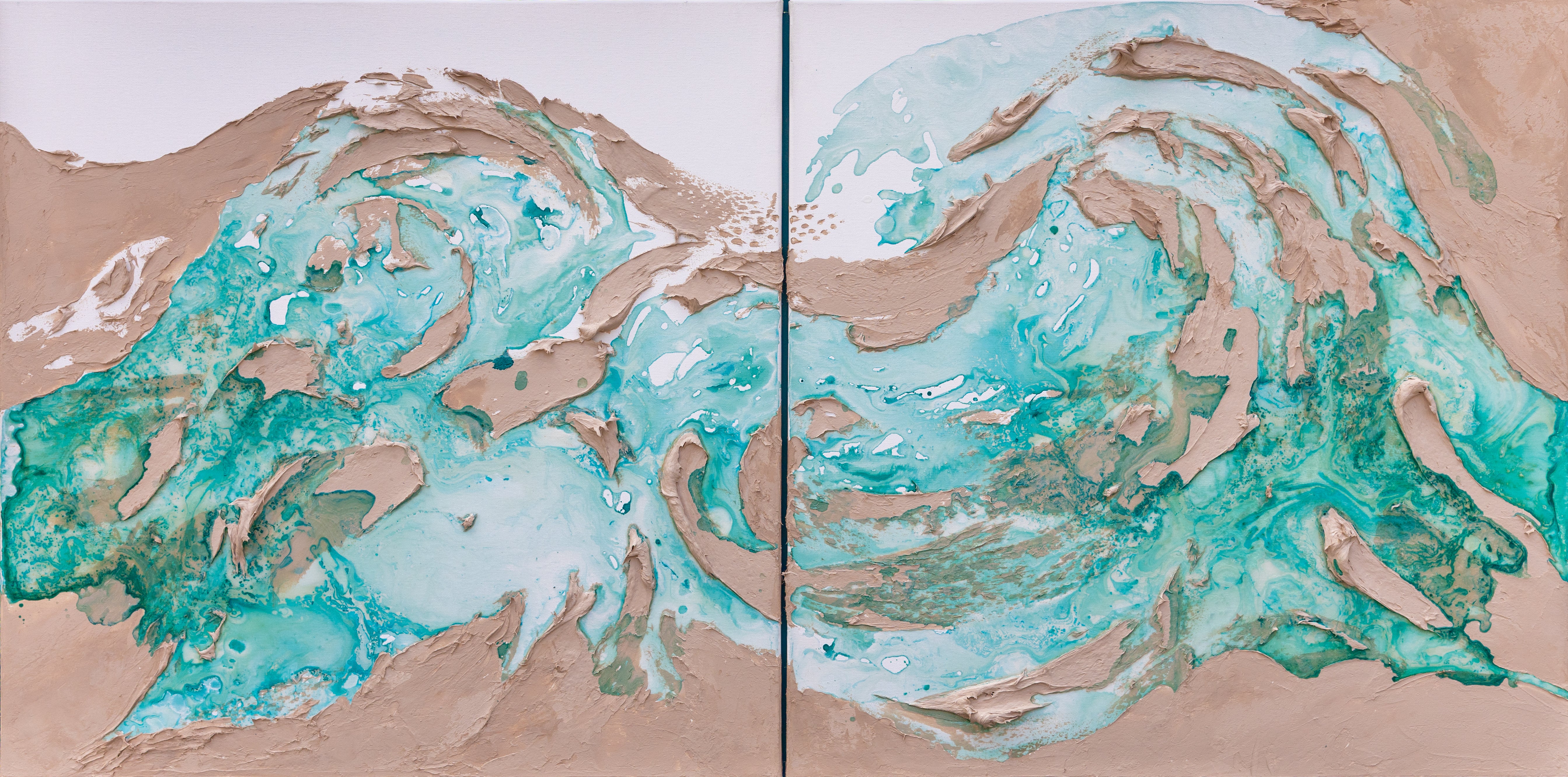 Moltenism, Contemporary Wall Art Painting, 80x160cm, MO33