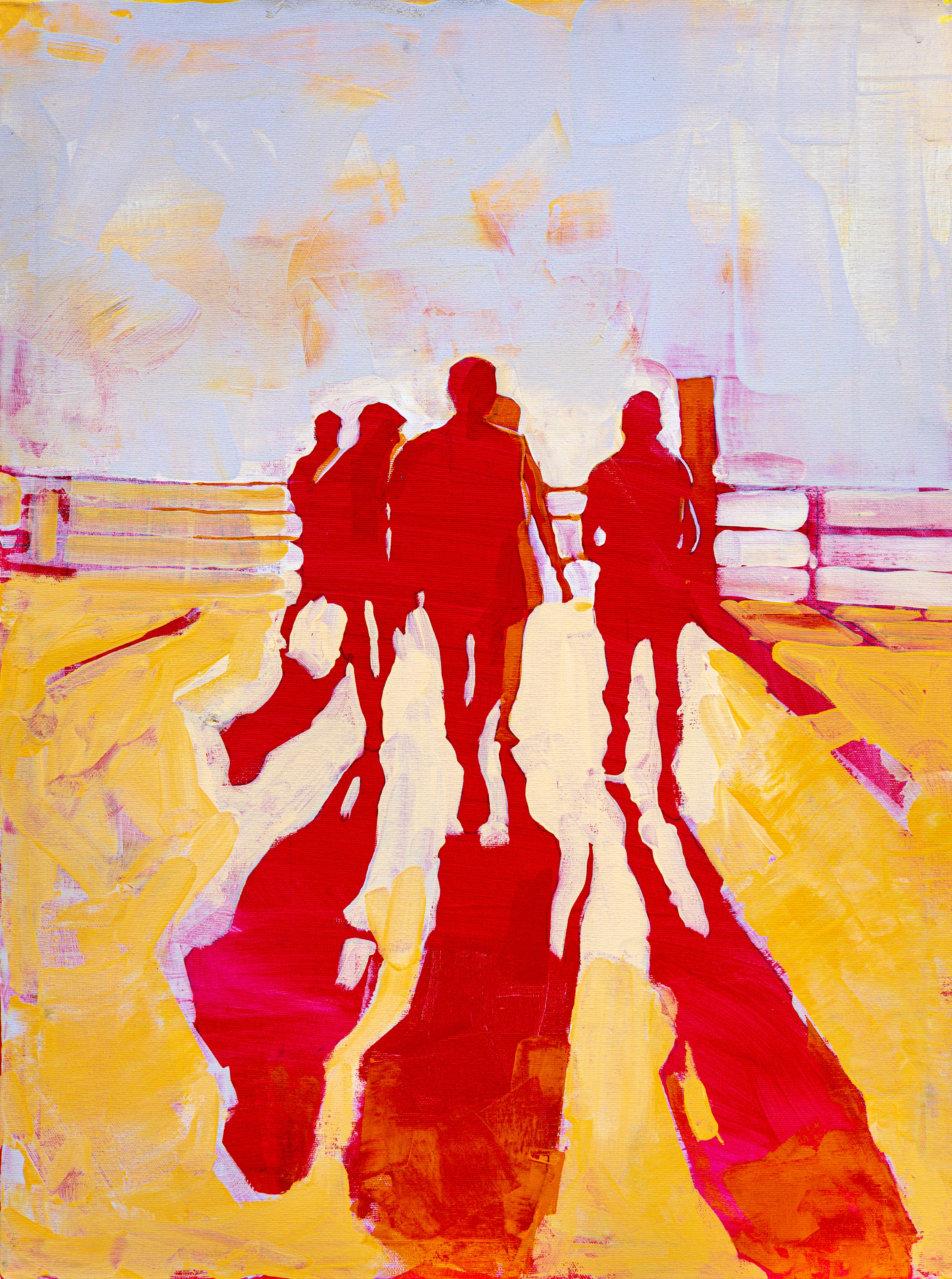 Calima Sunset Over Las Palmas Beach | Expressionist Ocean Art by Walter Zakarlo, 60x80cm