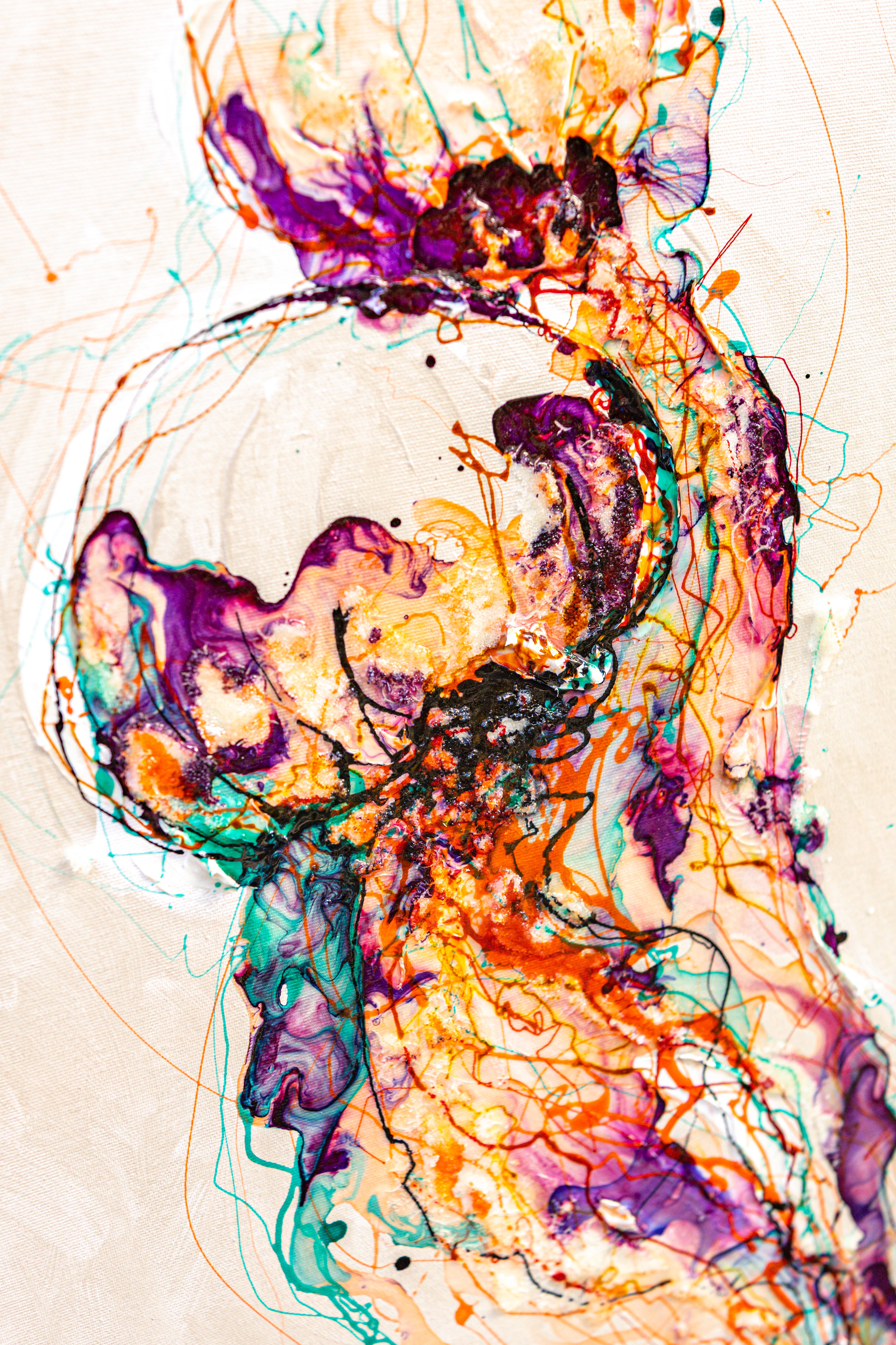Moltenism, Original painting on canvas, 50x100cm, MO43, Introverts 2026 series